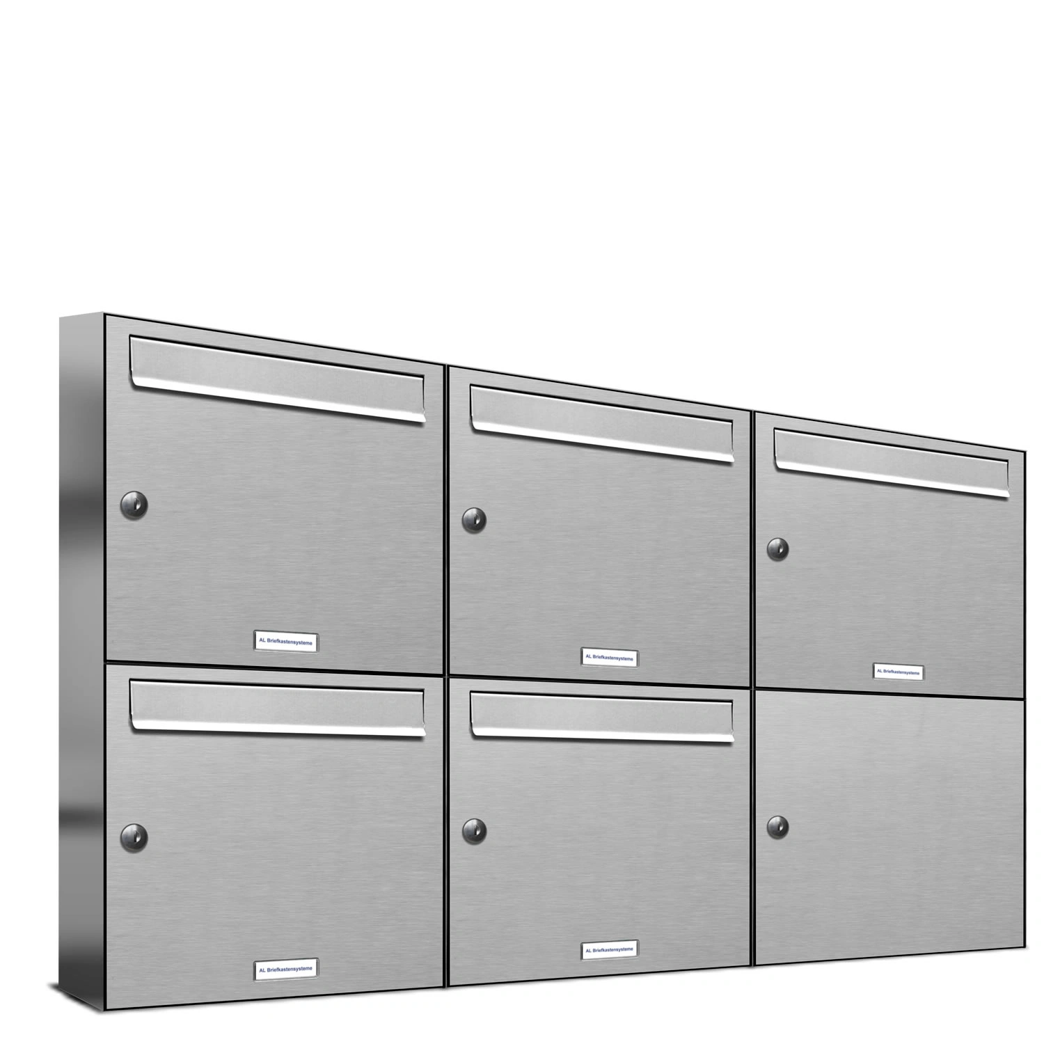 Briefkasten, Parteien: 5, Aufputzmontage, BxHxT: 153,468 x 68,4 x 11,6 cm