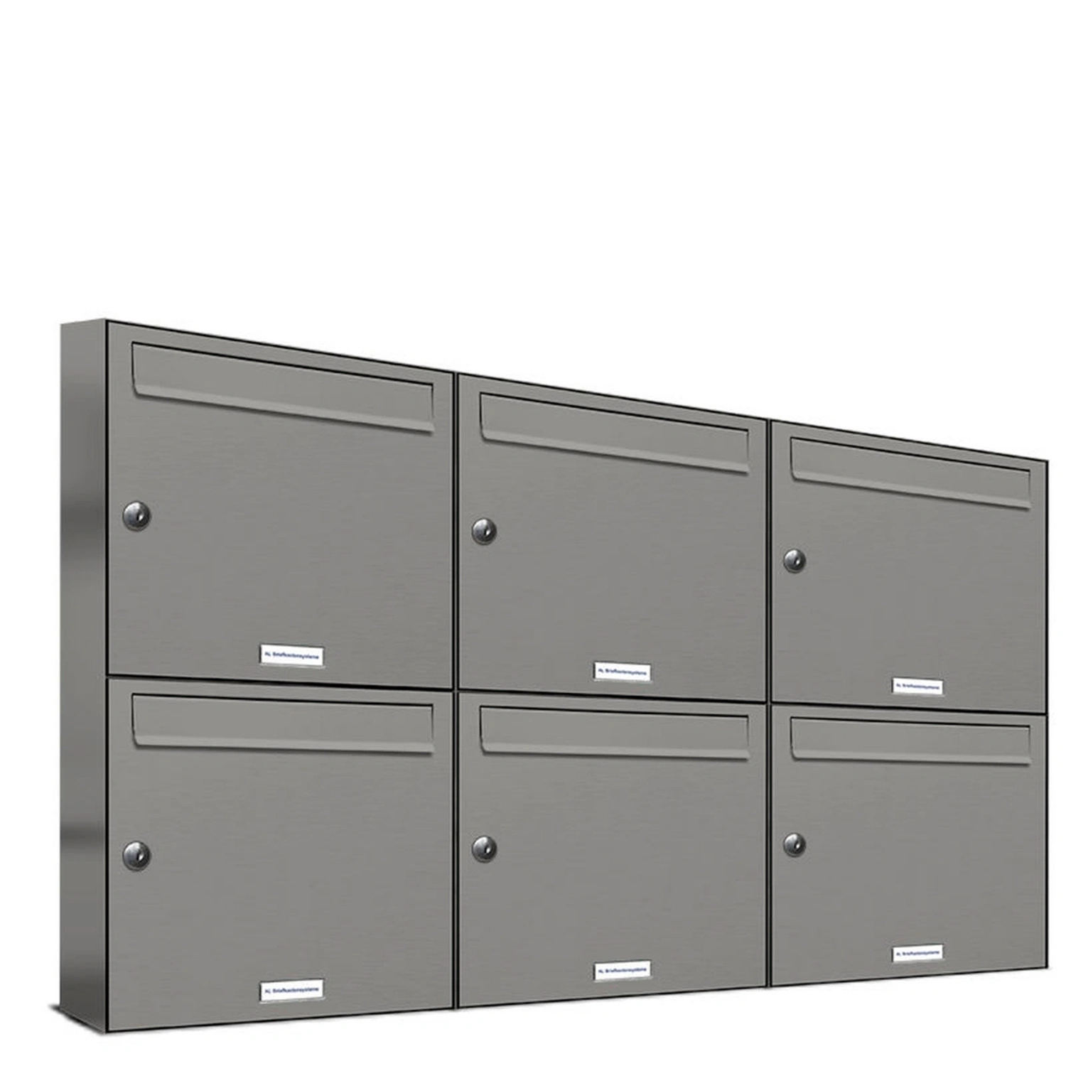 Briefkasten, Parteien: 6, Aufputzmontage, BxHxT: 115,9 x 68,4 x 11,6 cm