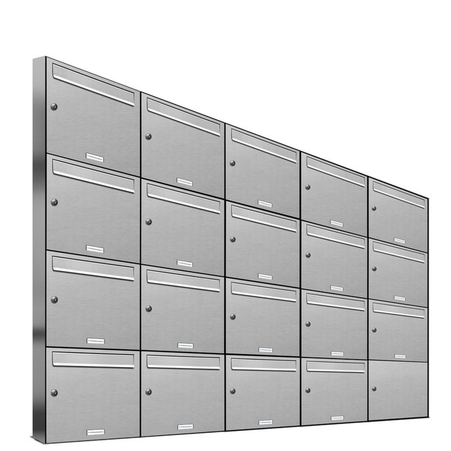 Briefkasten, Parteien: 19, Aufputzmontage, BxHxT: 153,147 x 136,8 x 11,6 cm