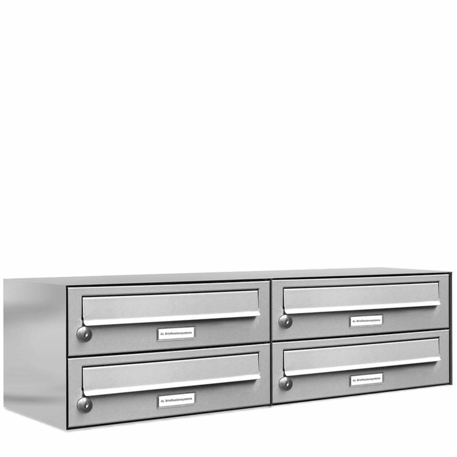 Briefkasten, Parteien: 4, Aufputzmontage, BxHxT: 76,6 x 23 x 27,5 cm