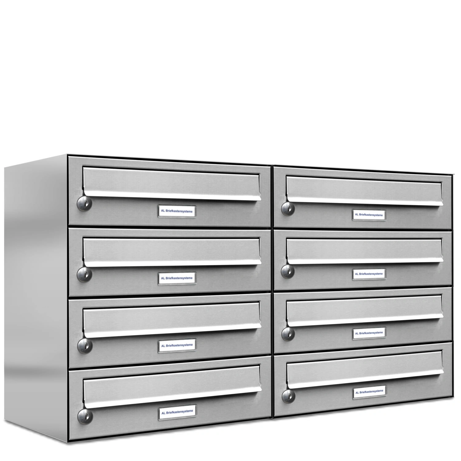 Briefkasten, Parteien: 8, Aufputzmontage, BxHxT: 153,480 x 46,0 x 27,5 cm