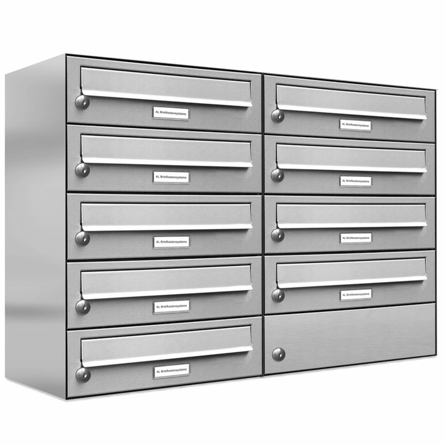Briefkasten, Parteien: 9, Aufputzmontage, BxHxT: 153,473 x 57,5 x 27,5 cm