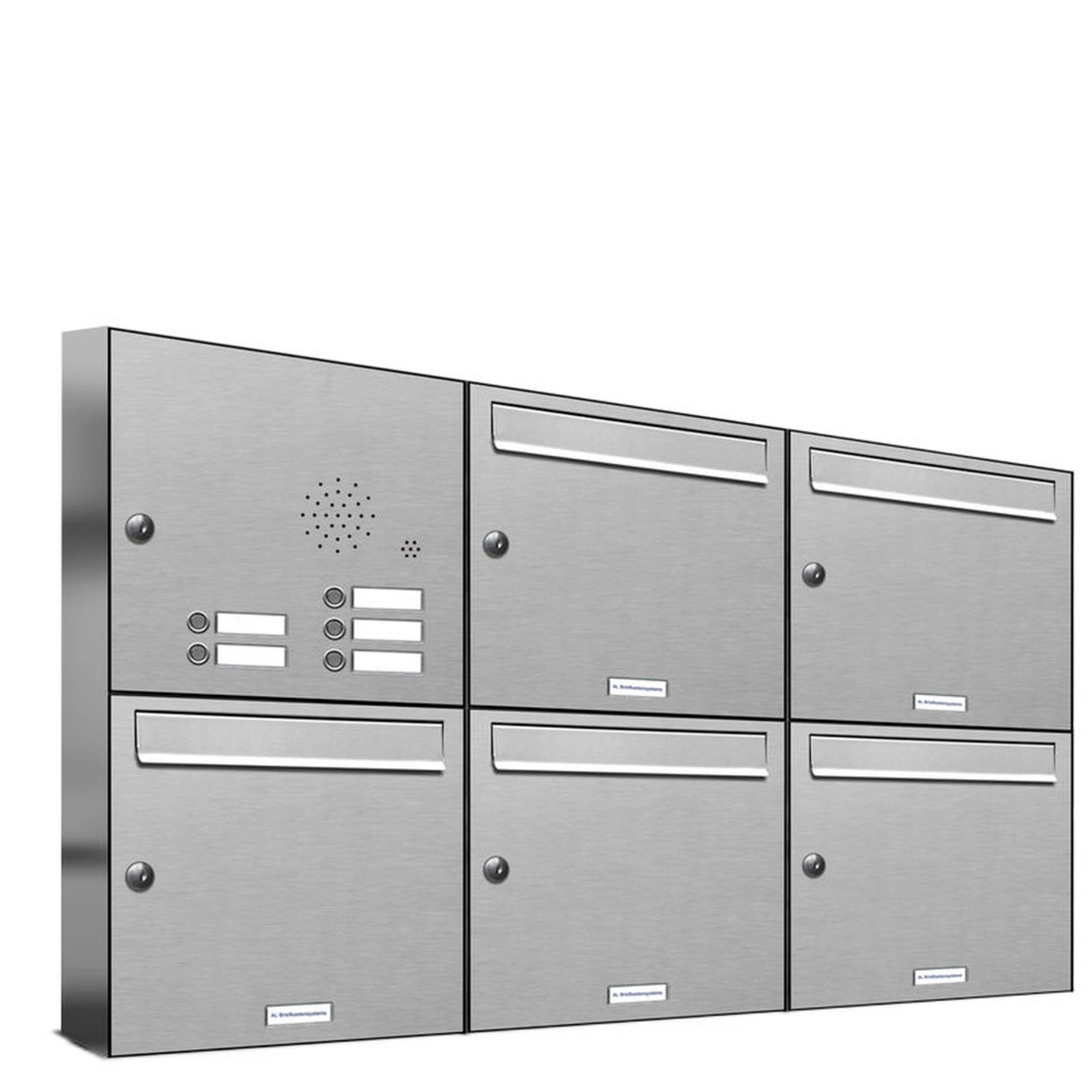Briefkasten, Parteien: 5, Aufputzmontage, BxHxT: 115,9 x 68,4 x 11,6 cm
