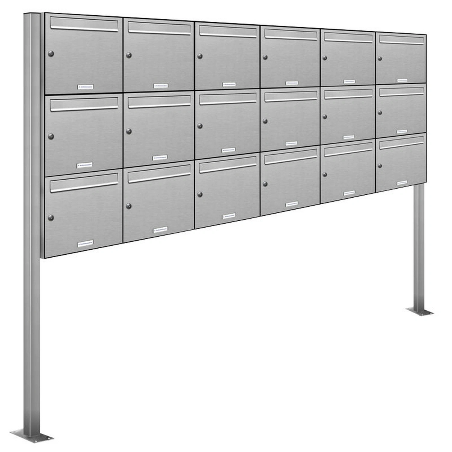 Briefkasten, Parteien: 18, Freistehend, BxHxT: 153,571 x 170,0 x 11,6 cm