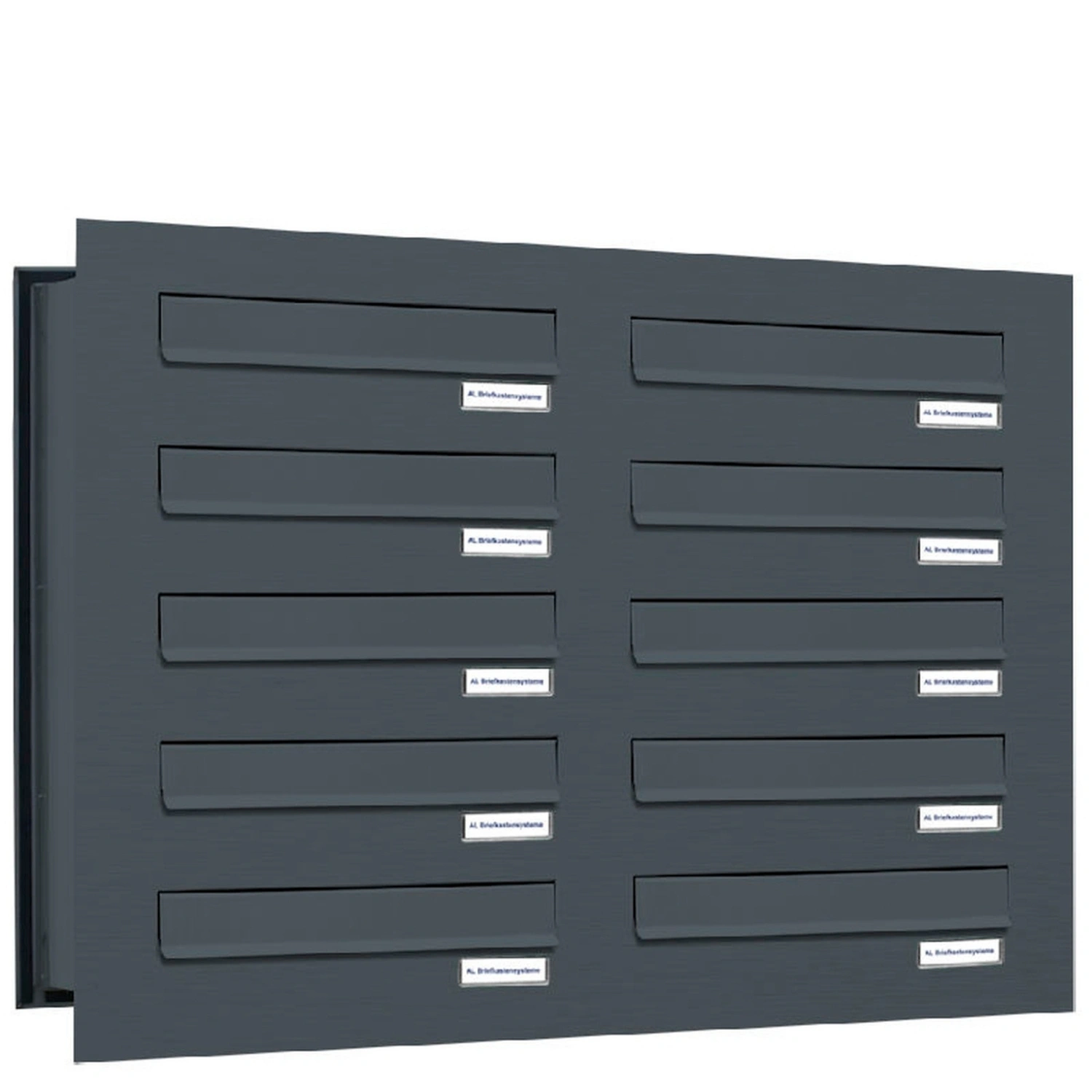 Briefkasten, Parteien: 10, Mauerdurchwurf, BxHxT: 153,246 x 57,5 x 48,0 cm