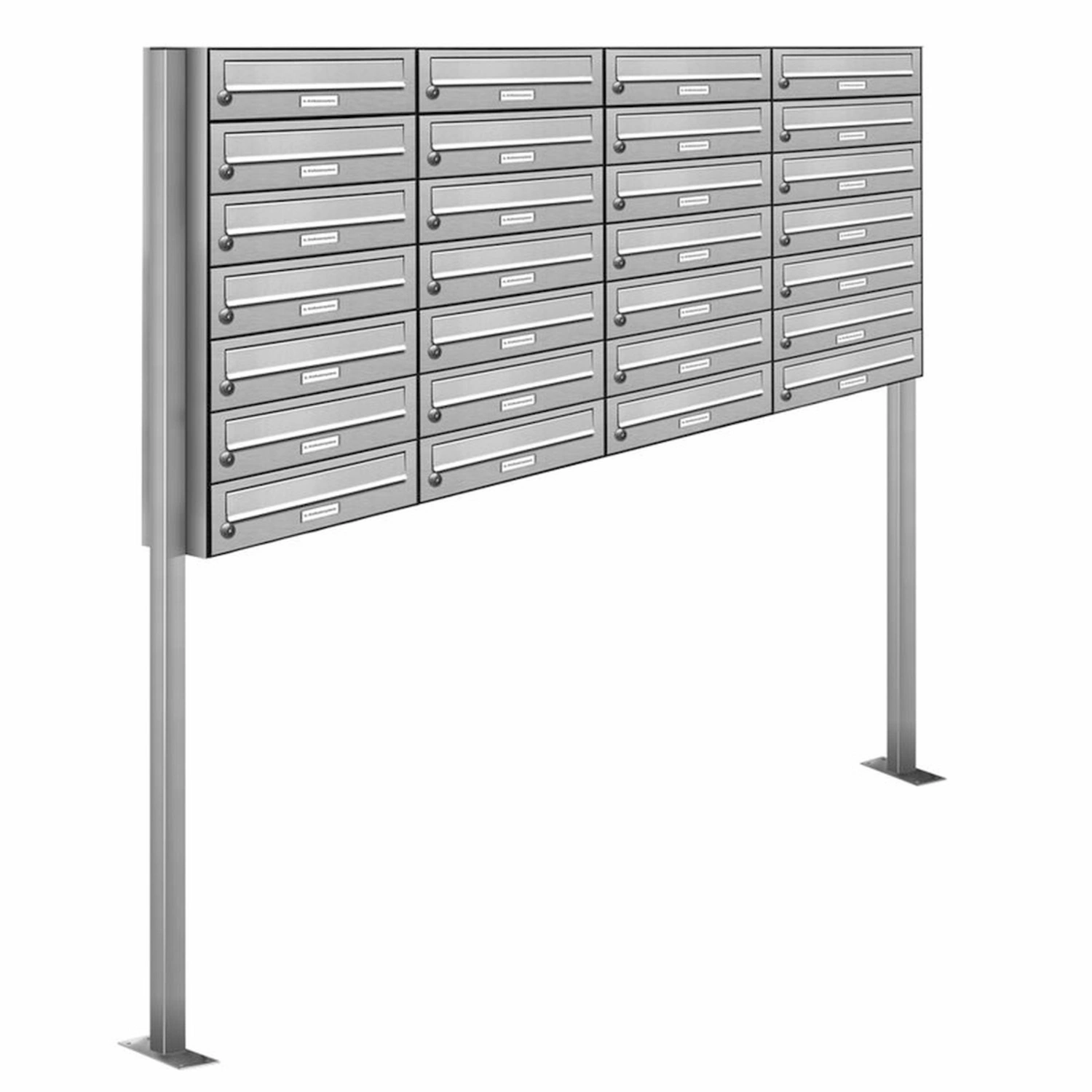 Briefkasten, Parteien: 28, Freistehend, BxHxT: 161,2 x 170 x 27,5 cm
