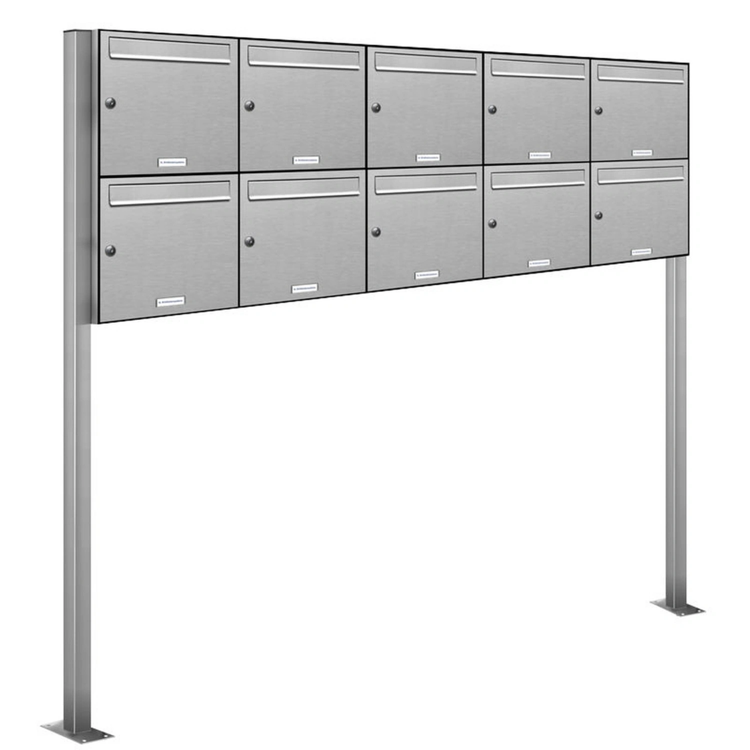 Briefkasten, Parteien: 10, Freistehend, BxHxT: 153,86 x 150,0 x 11,6 cm