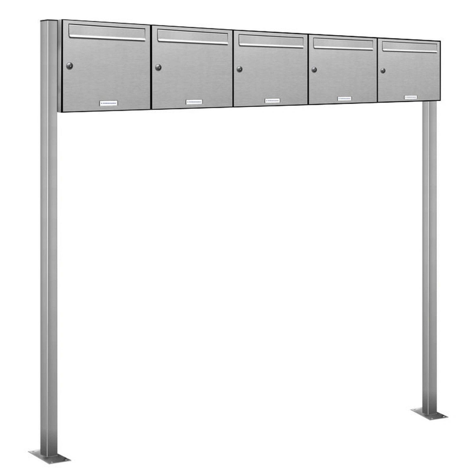 Briefkasten, Parteien: 5, Freistehend, BxHxT: 153,378 x 150,0 x 11,6 cm