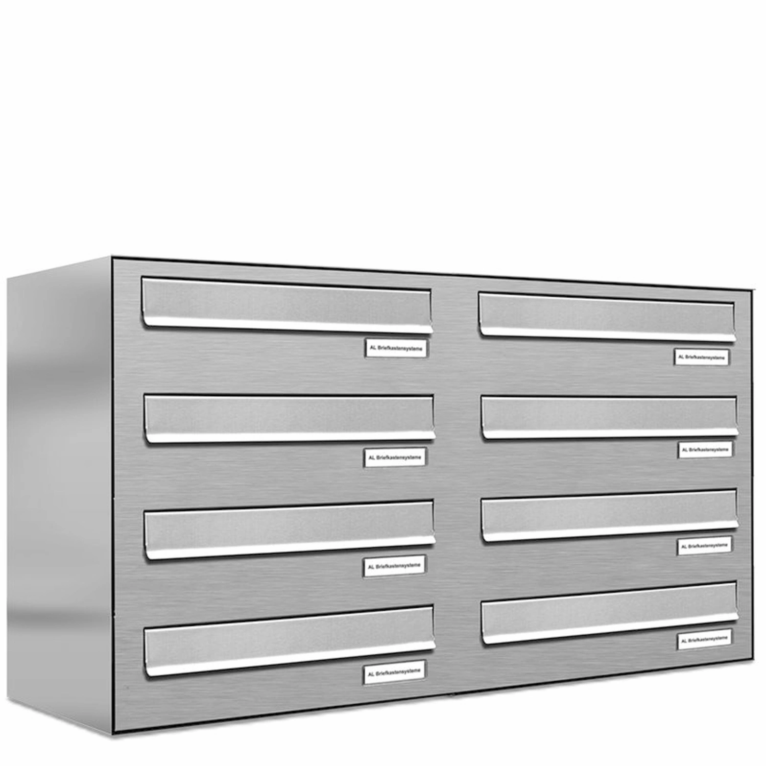 Briefkasten, Parteien: 8, Zaundurchwurf, BxHxT: 76,8 x 46 x 27,5 cm