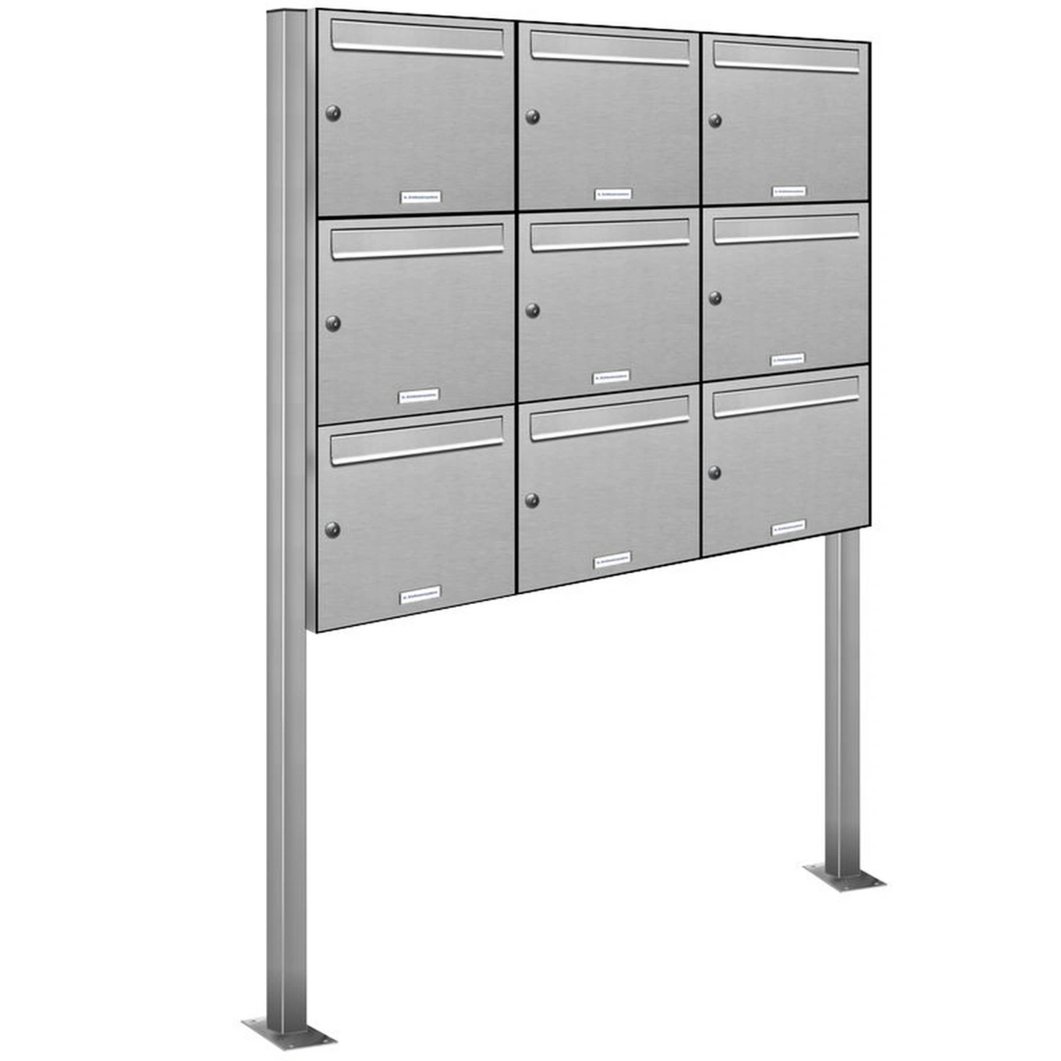 Briefkasten, Parteien: 9, Freistehend, BxHxT: 153,412 x 170,0 x 11,6 cm