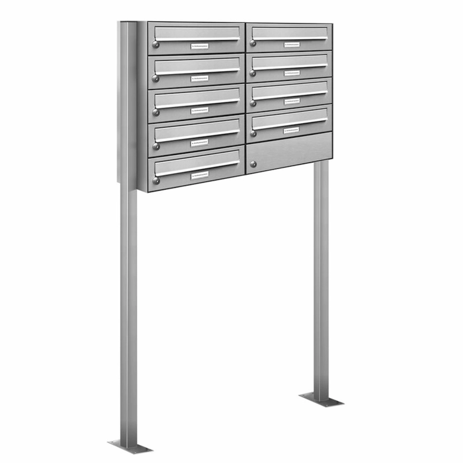 Briefkasten, Parteien: 9, Freistehend, BxHxT: 84,6 x 150 x 27,5 cm