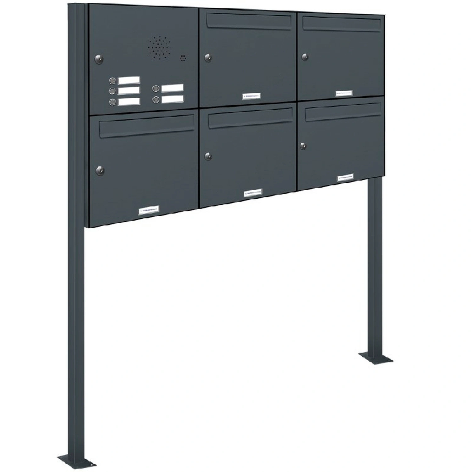 Briefkasten, Parteien: 5, Freistehend, BxHxT: 153,494 x 150,0 x 11,6 cm