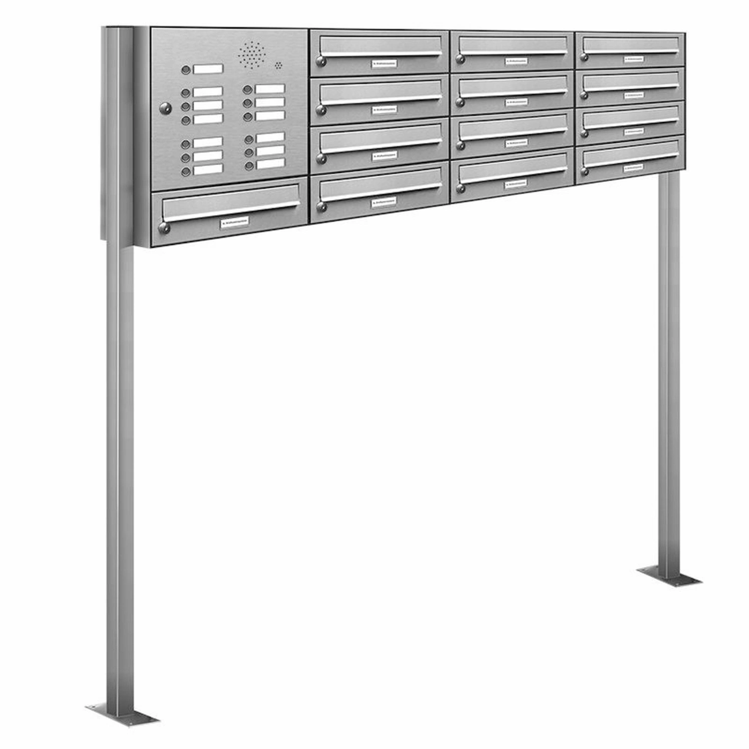 Briefkasten, Parteien: 13, Freistehend, BxHxT: 161,2 x 150 x 27,5 cm