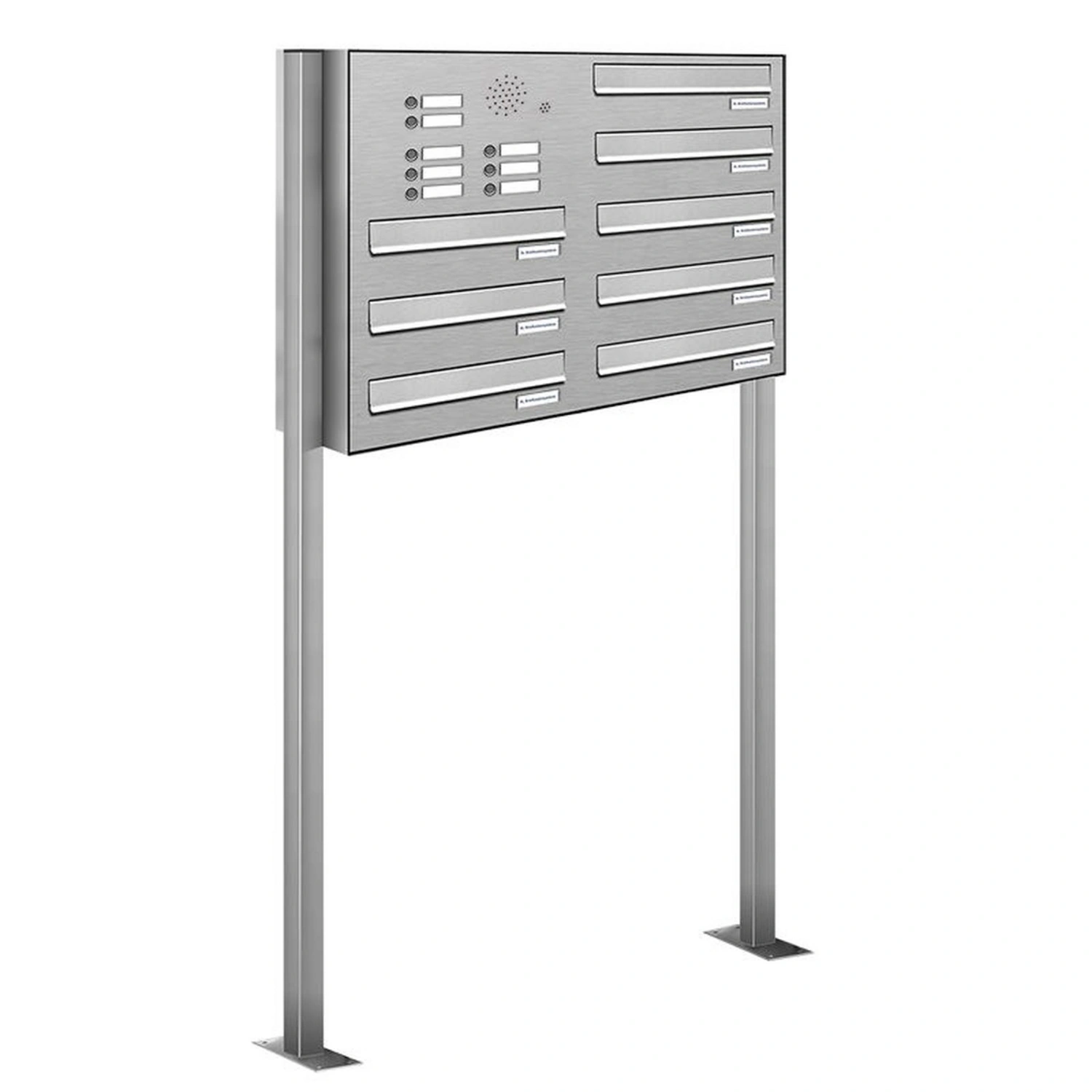 Briefkasten, Parteien: 8, Zaundurchwurf, BxHxT: 84,8 x 150 x 27,5 cm