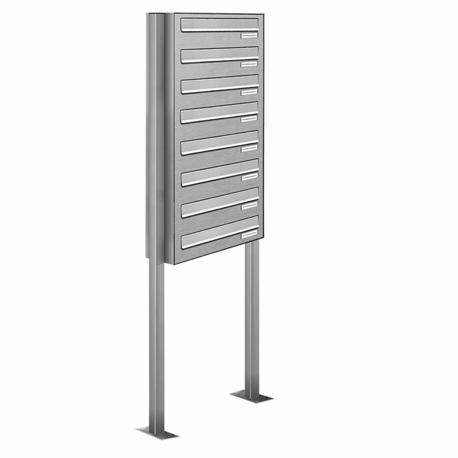 Briefkasten, Parteien: 8, Zaundurchwurf, BxHxT: 153,42 x 170,0 x 27,5 cm