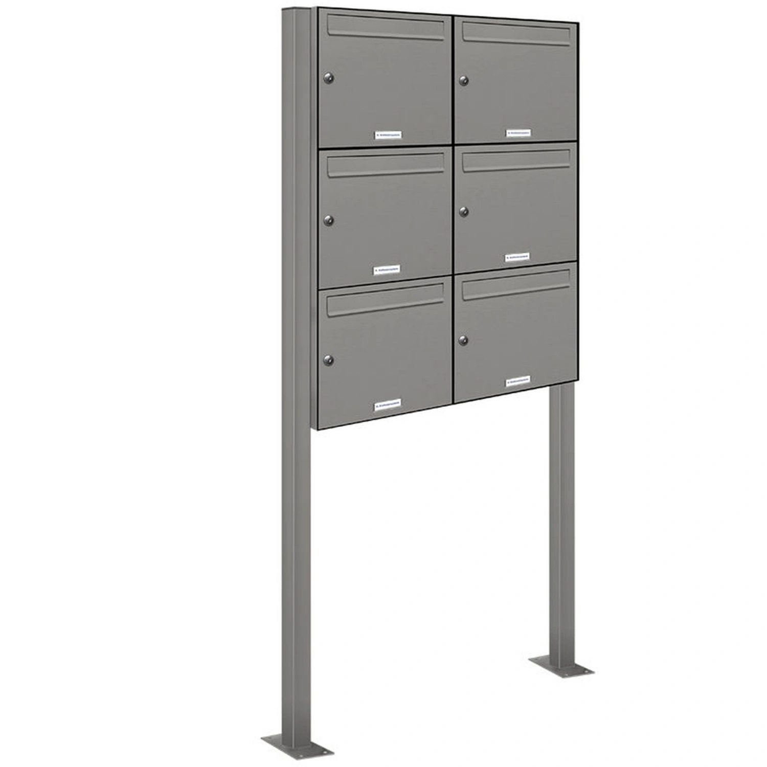 Briefkasten, Parteien: 6, Freistehend, BxHxT: 84,6 x 170 x 11,6 cm