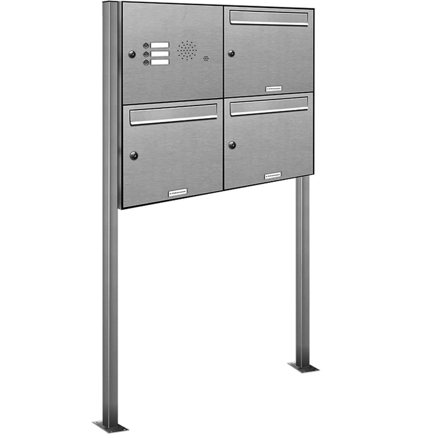Briefkasten, Parteien: 3, Freistehend, BxHxT: 84,6 x 150 x 11,6 cm