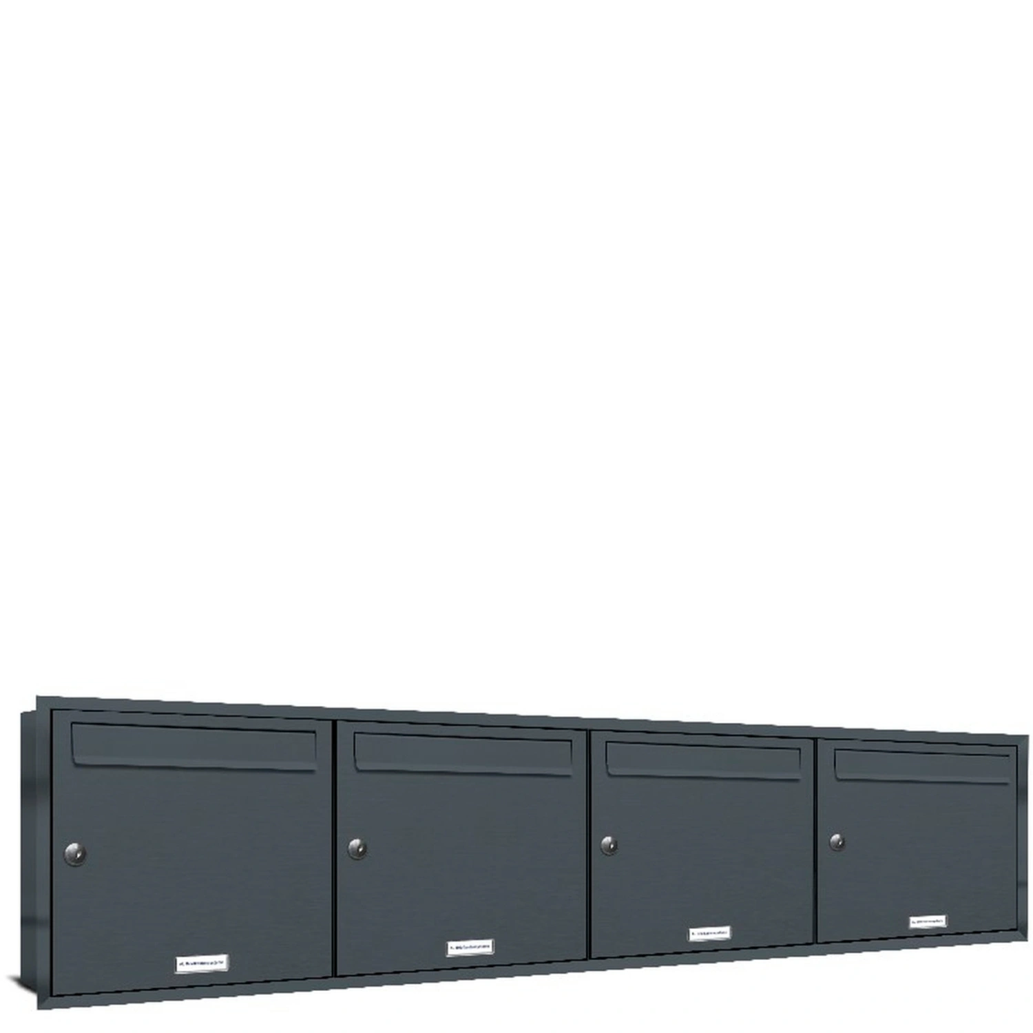 Briefkasten, Parteien: 4, Unterputzmontage, BxHxT: 153,97 x 38,5 x 11,6 cm