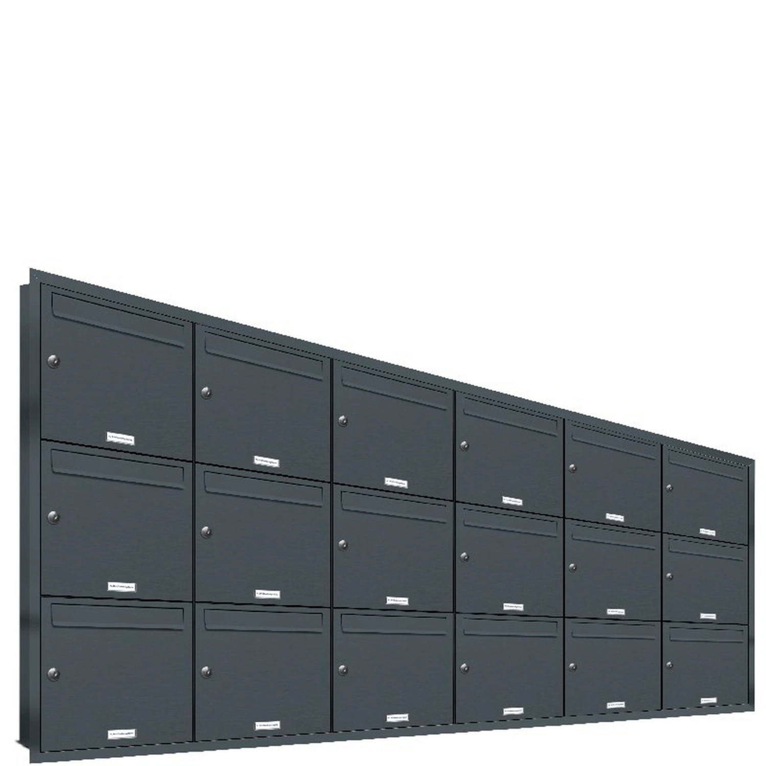 Briefkasten, Parteien: 18, Unterputzmontage, BxHxT: 153,562 x 106,6 x 11,6 cm