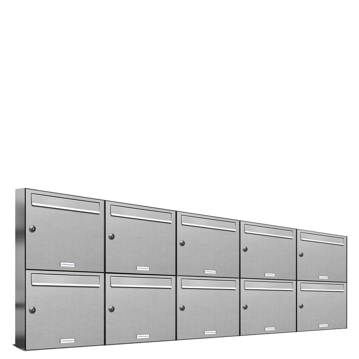 Briefkasten, Parteien: 10, Aufputzmontage, BxHxT: 153,110 x 68,4 x 11,6 cm