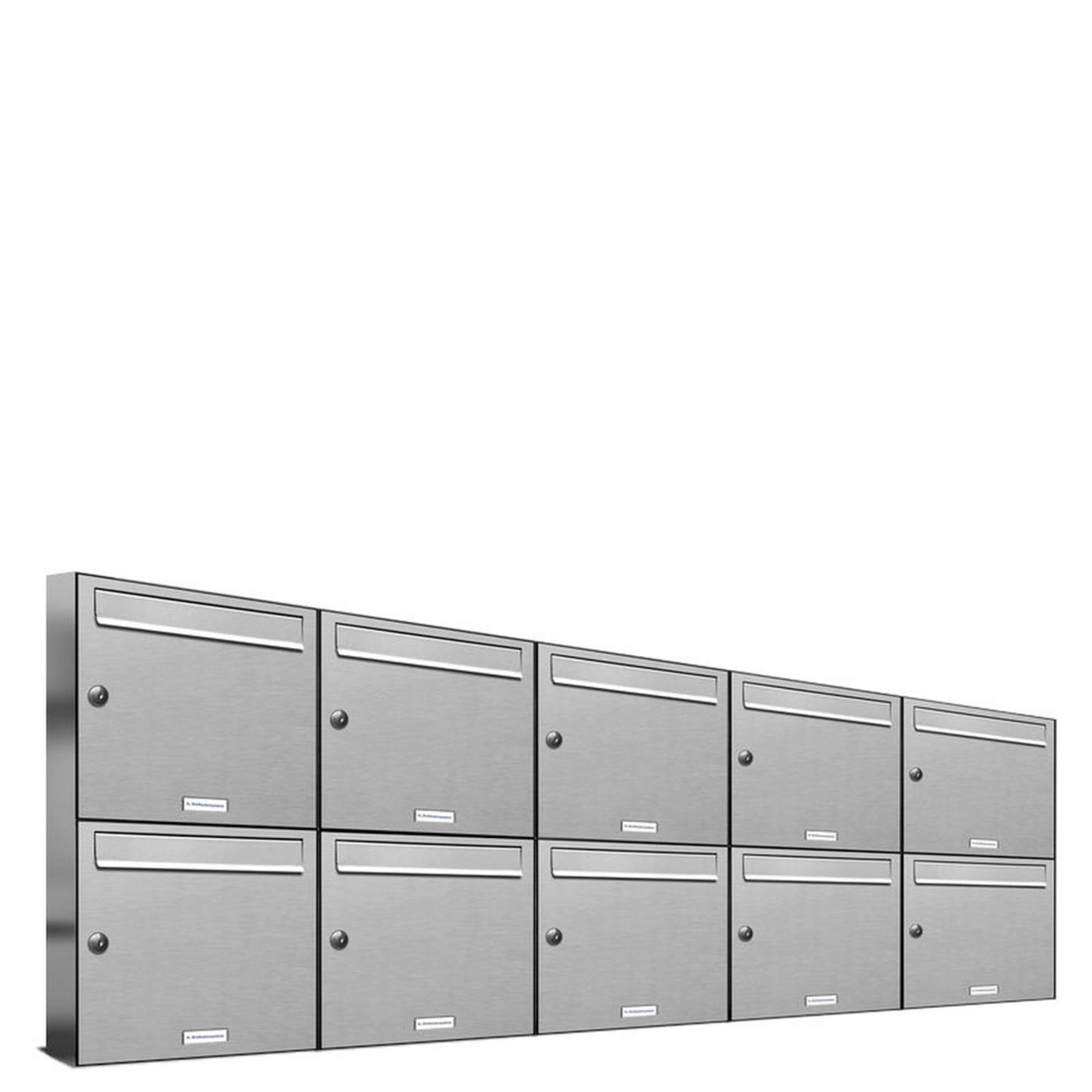 Briefkasten, Parteien: 10, Aufputzmontage, BxHxT: 153,34 x 68,4 x 11,6 cm