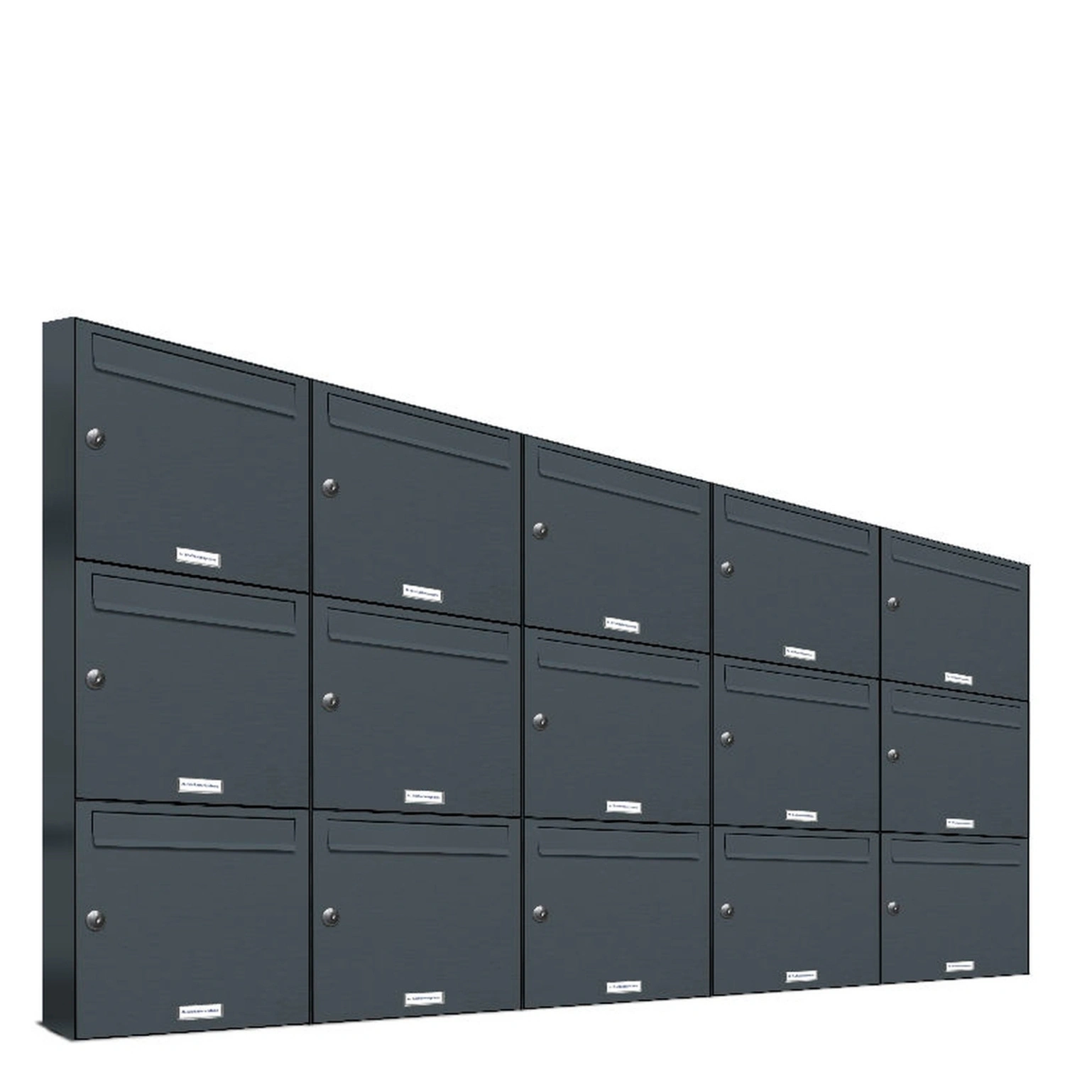 Briefkasten, Parteien: 15, Aufputzmontage, BxHxT: 153,343 x 102,6 x 11,6 cm