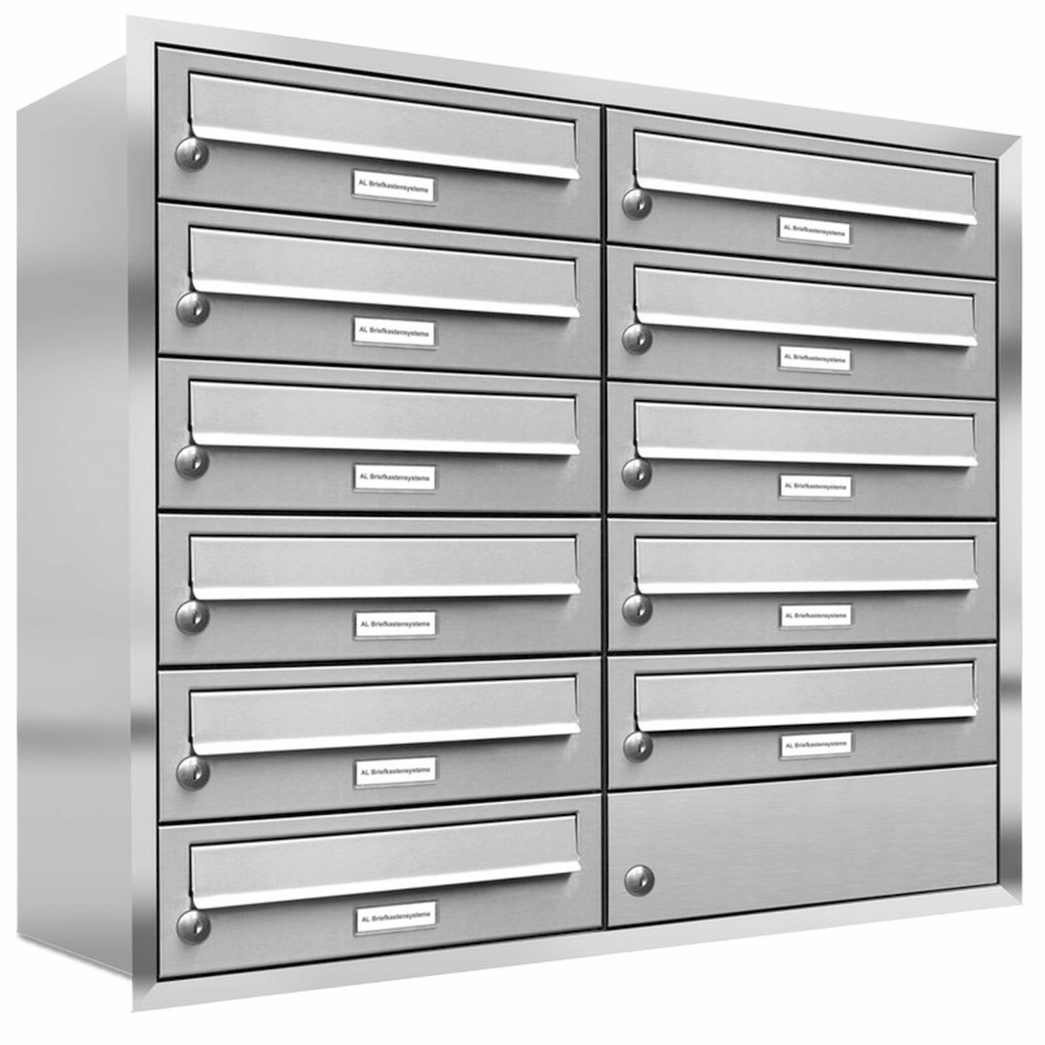 Briefkasten, Parteien: 11, Unterputzmontage, BxHxT: 153,598 x 73,0 x 27,5 cm