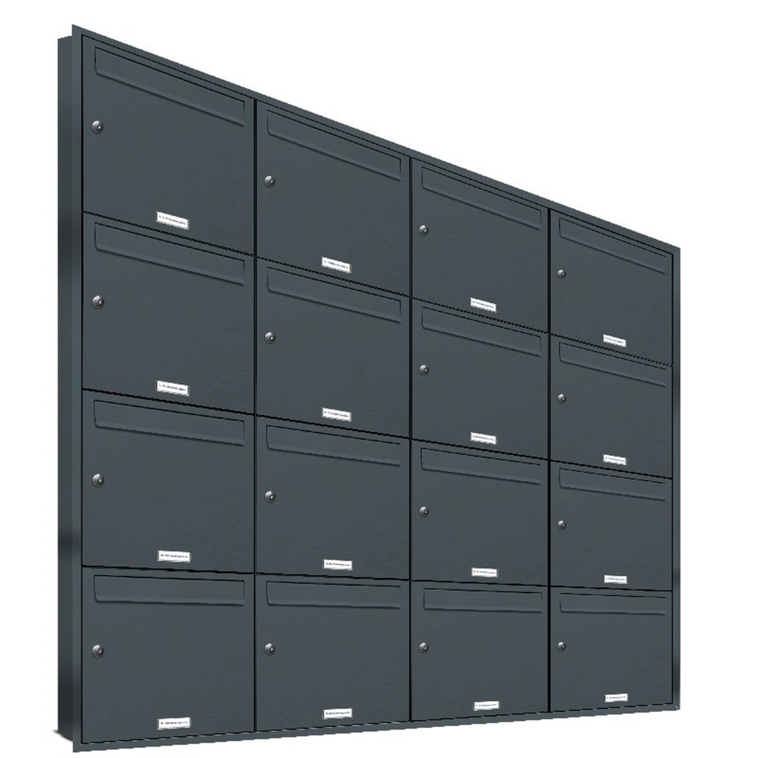 Briefkasten, Parteien: 16, Unterputzmontage, BxHxT: 153,587 x 140,8 x 11,6 cm