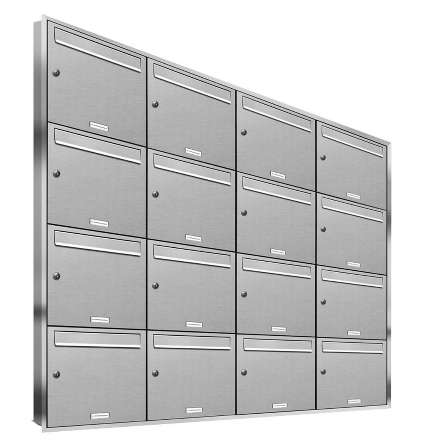 Briefkasten, Parteien: 16, Unterputzmontage, BxHxT: 153,227 x 140,8 x 11,6 cm