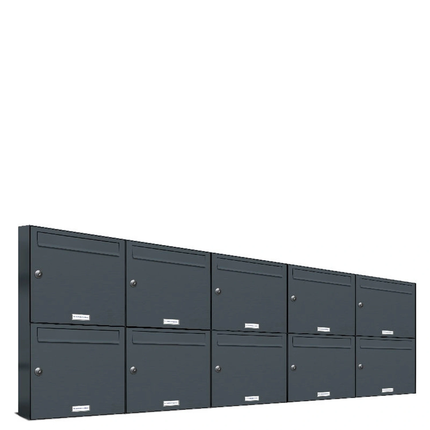 Briefkasten, Parteien: 10, Aufputzmontage, BxHxT: 153,365 x 68,4 x 11,6 cm