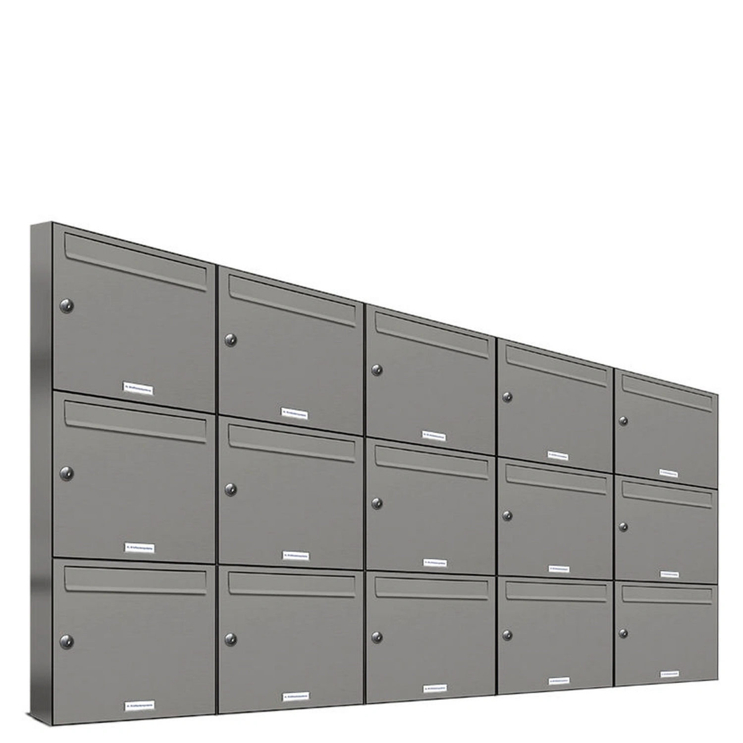 Briefkasten, Parteien: 15, Aufputzmontage, BxHxT: 153,231 x 102,6 x 11,6 cm