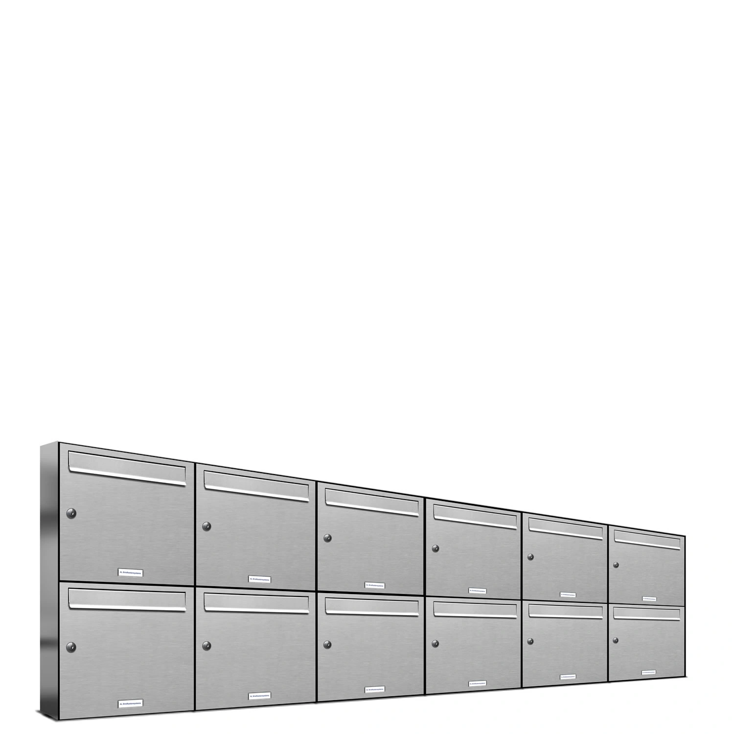 Briefkasten, Parteien: 12, Aufputzmontage, BxHxT: 153,572 x 68,4 x 11,6 cm