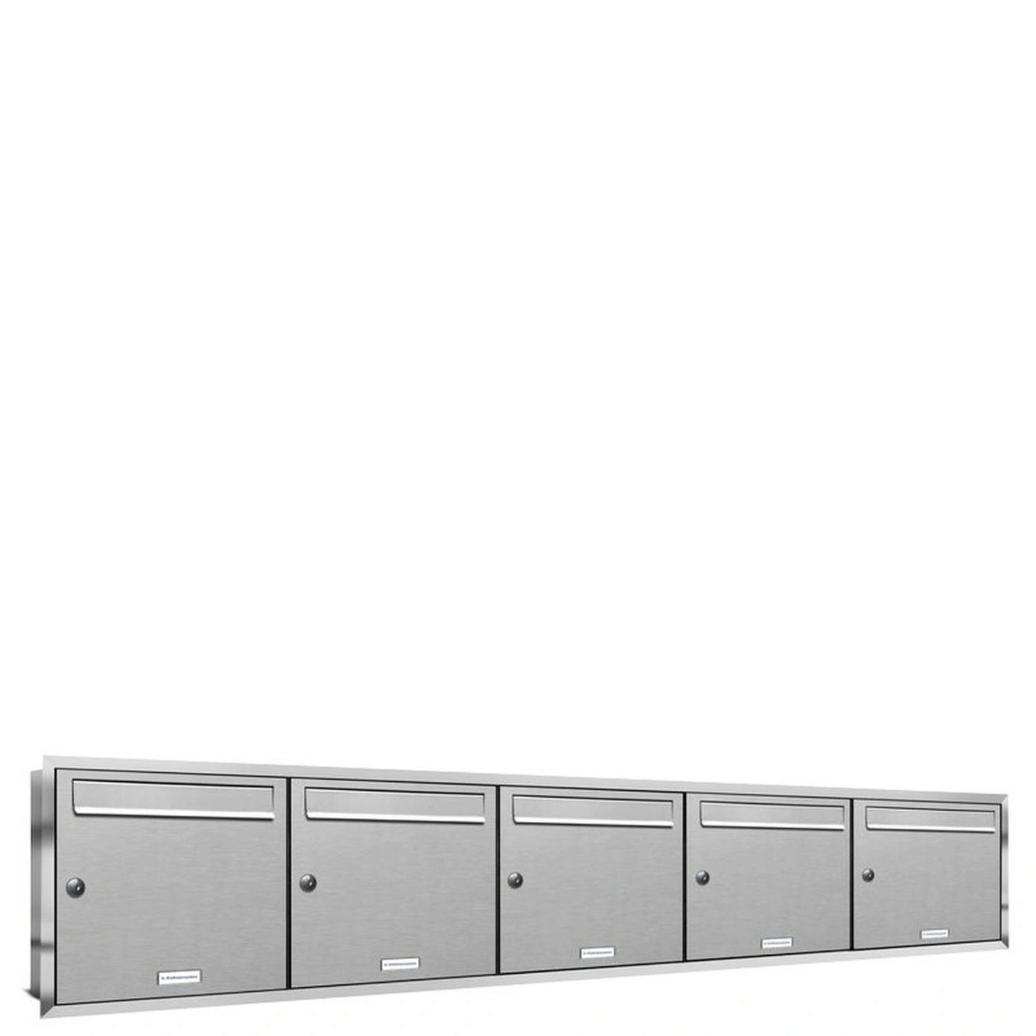 Briefkasten, Parteien: 5, Unterputzmontage, BxHxT: 153,177 x 38,5 x 11,6 cm