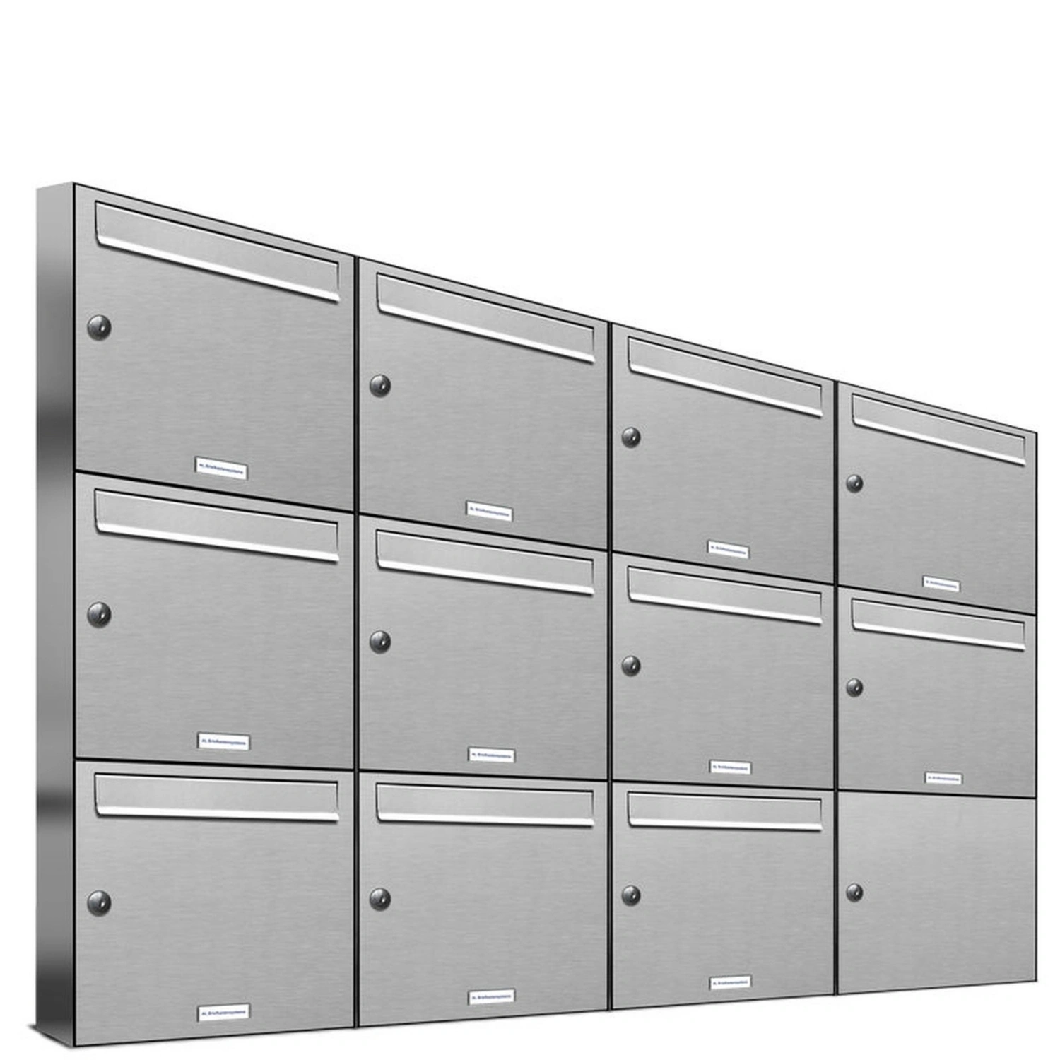 Briefkasten, Parteien: 11, Aufputzmontage, BxHxT: 153,205 x 102,6 x 11,6 cm