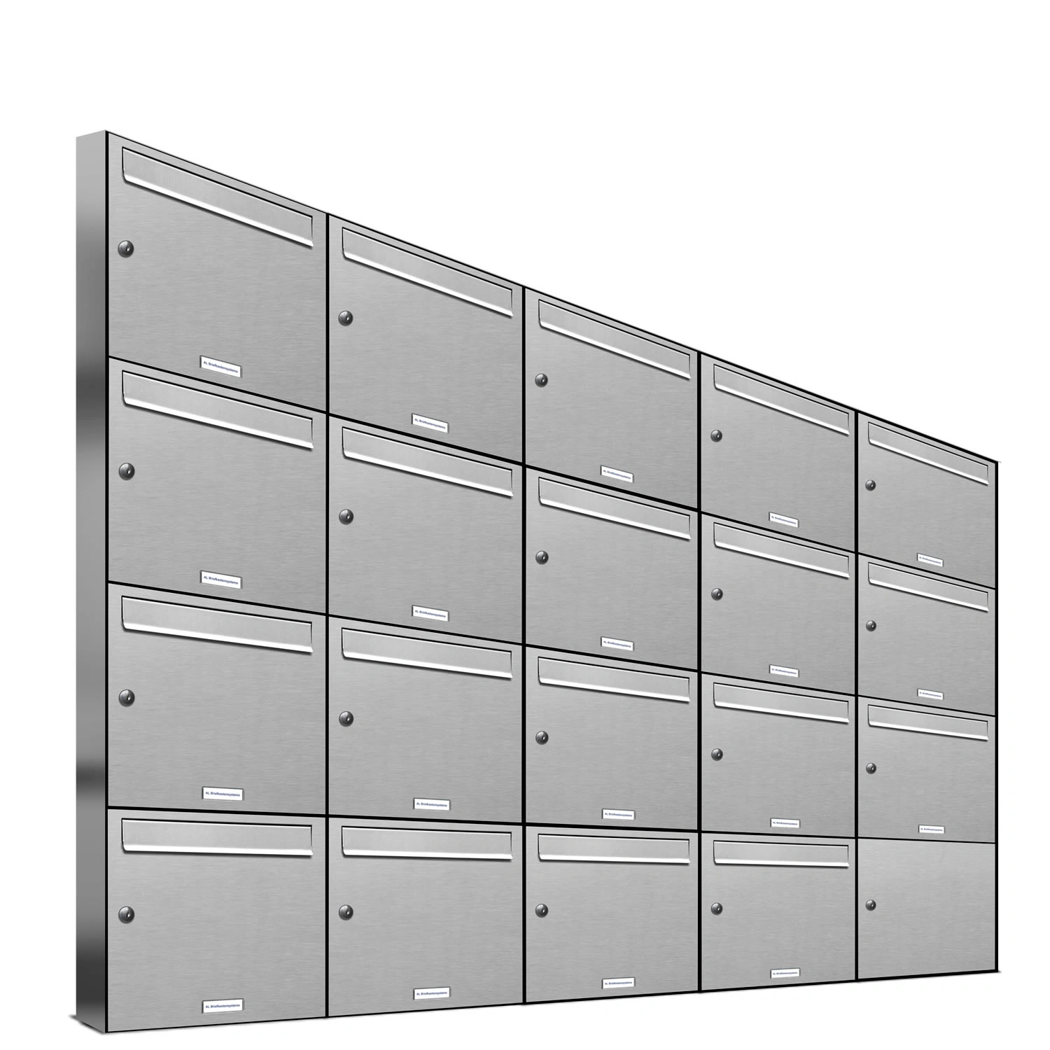 Briefkasten, Parteien: 19, Aufputzmontage, BxHxT: 153,282 x 136,8 x 11,6 cm