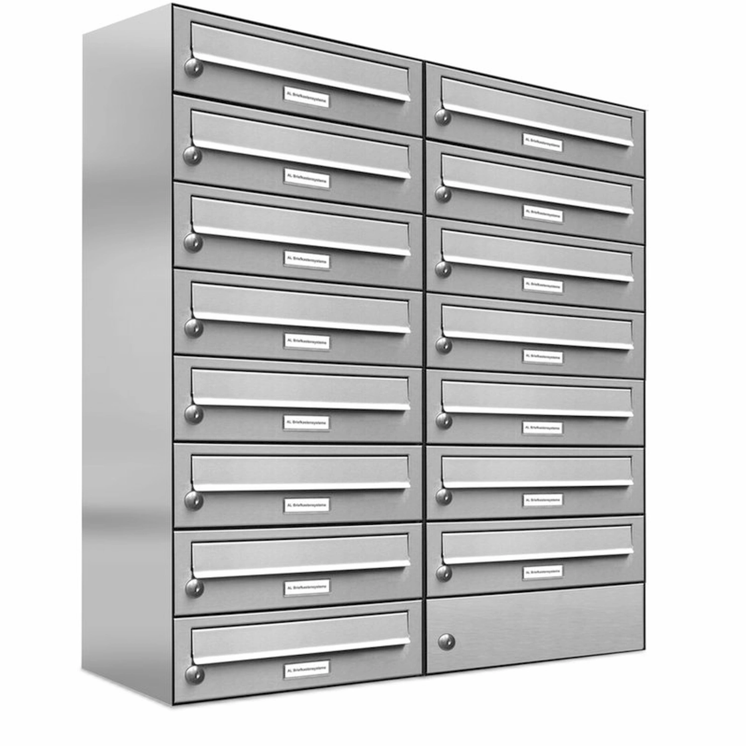 Briefkasten, Parteien: 15, Aufputzmontage, BxHxT: 153,349 x 92,0 x 27,5 cm