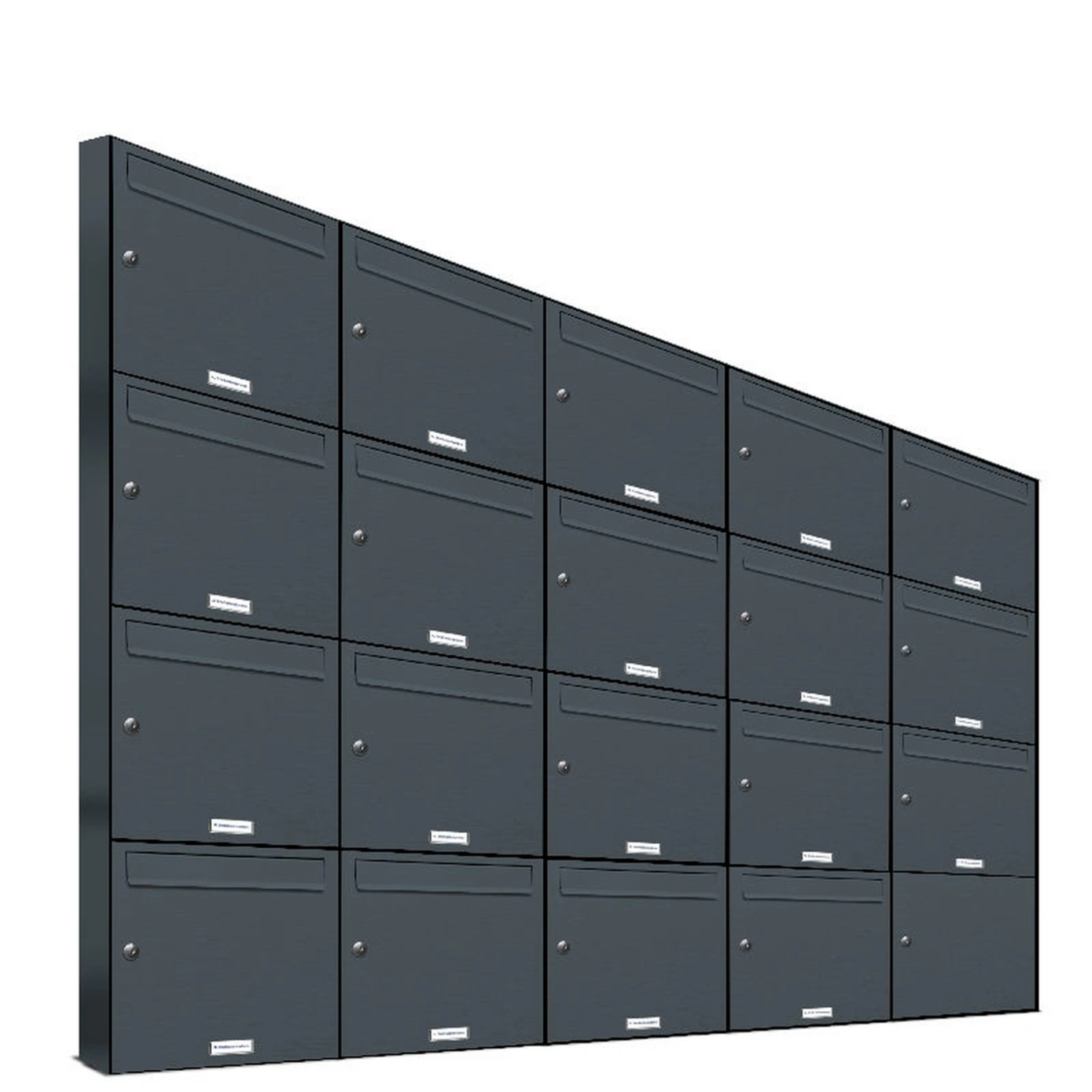 Briefkasten, Parteien: 19, Aufputzmontage, BxHxT: 153,371 x 136,8 x 11,6 cm