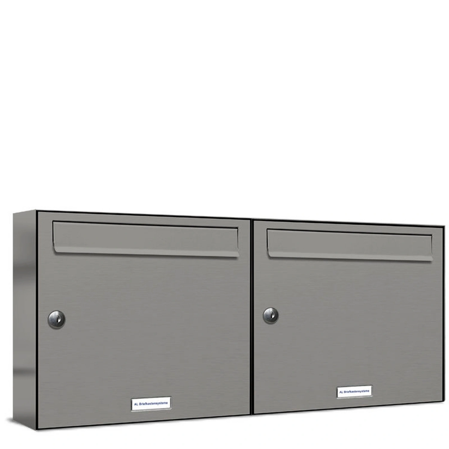Briefkasten, Parteien: 2, Aufputzmontage, BxHxT: 76,6 x 34,5 x 11,6 cm