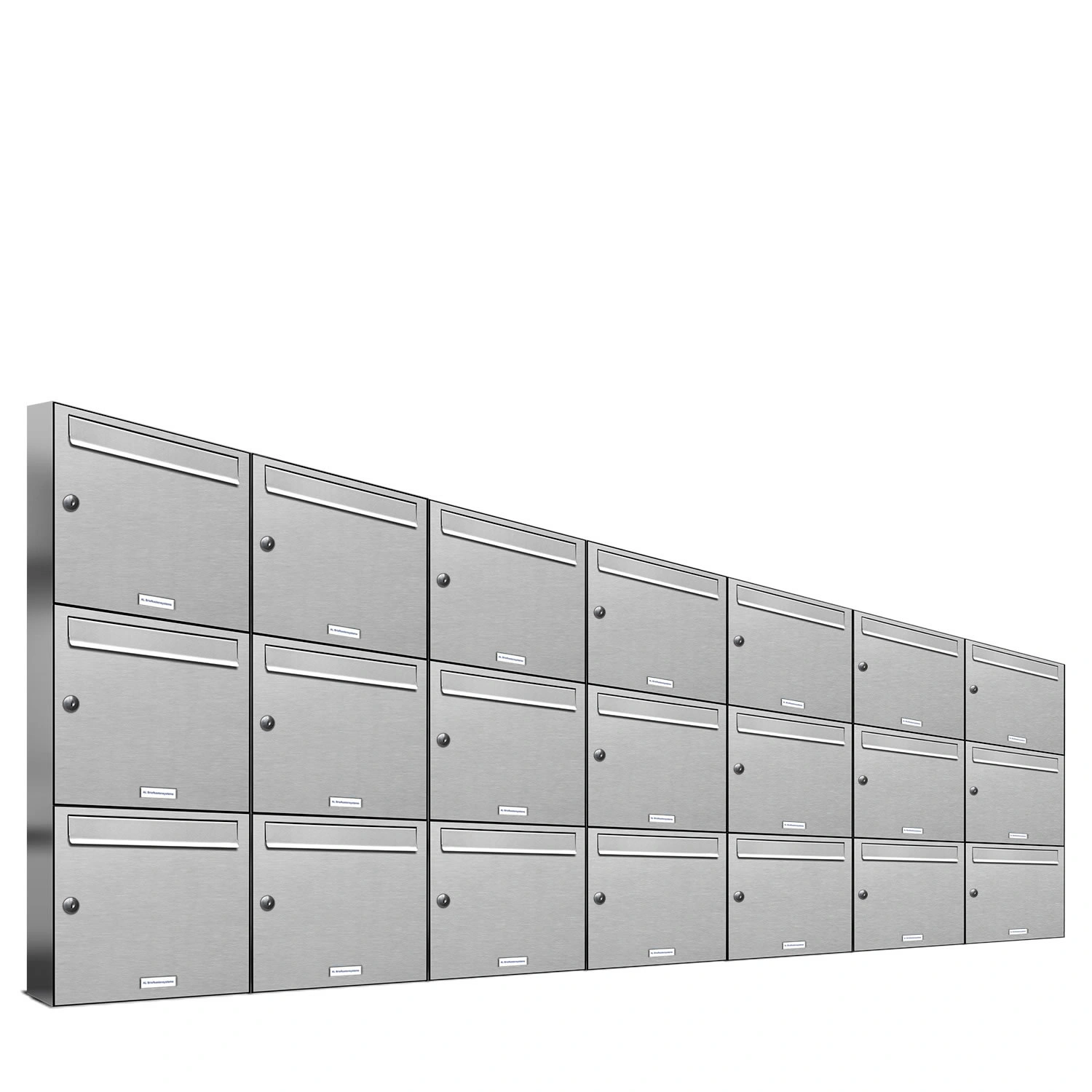 Briefkasten, Parteien: 21, Aufputzmontage, BxHxT: 153,113 x 102,6 x 11,6 cm