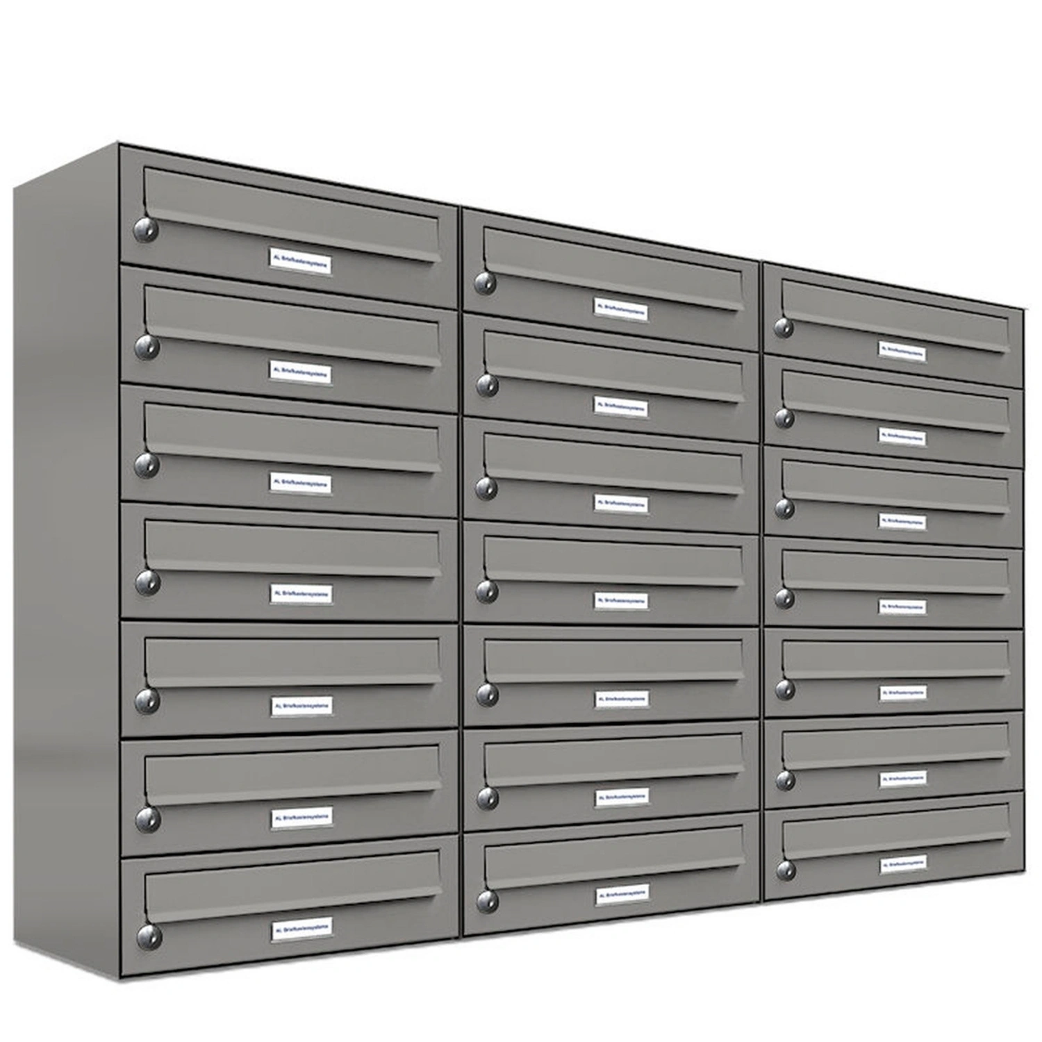 Briefkasten, Parteien: 21, Aufputzmontage, BxHxT: 153,214 x 80,5 x 27,5 cm