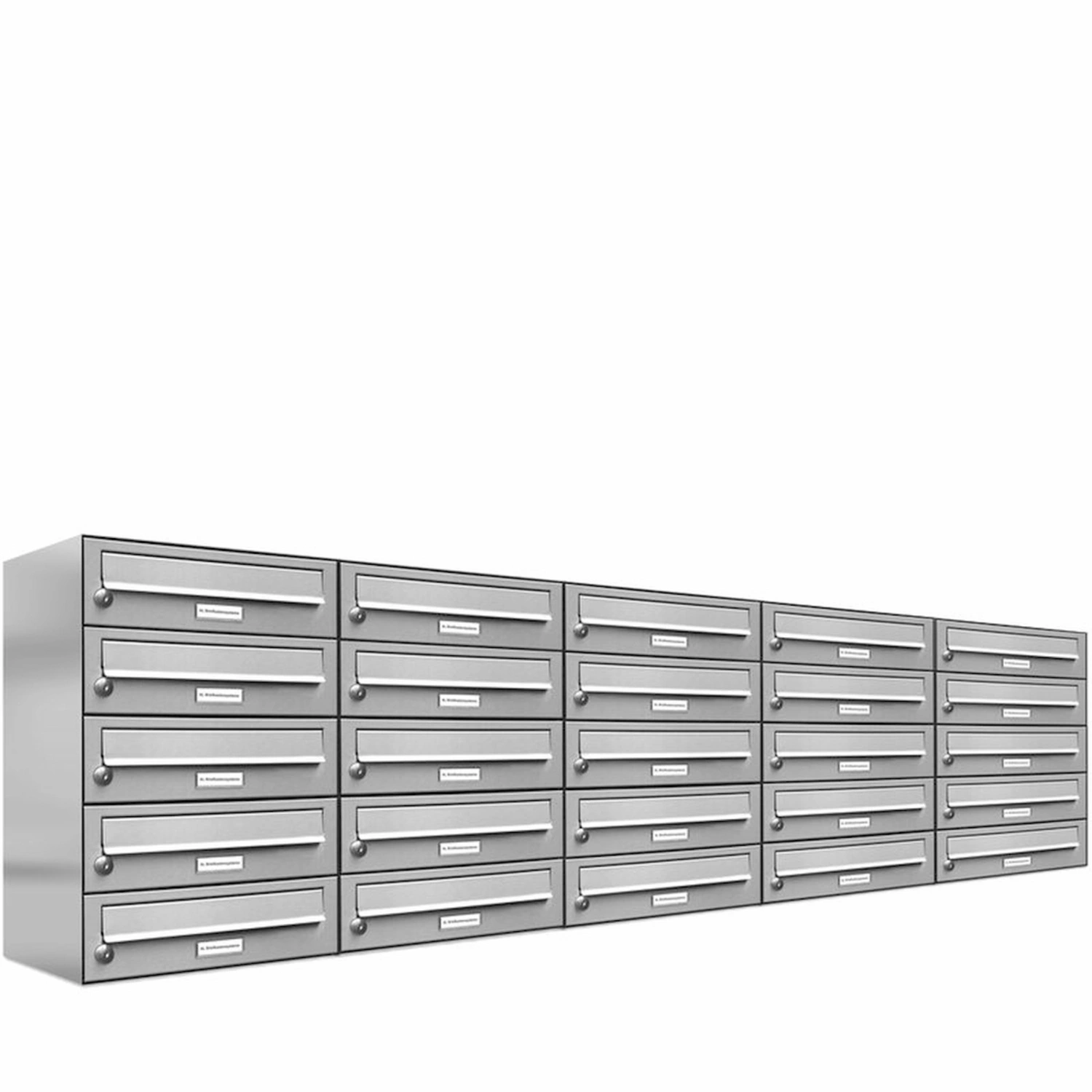 Briefkasten, Parteien: 25, Aufputzmontage, BxHxT: 153,11 x 57,5 x 27,5 cm