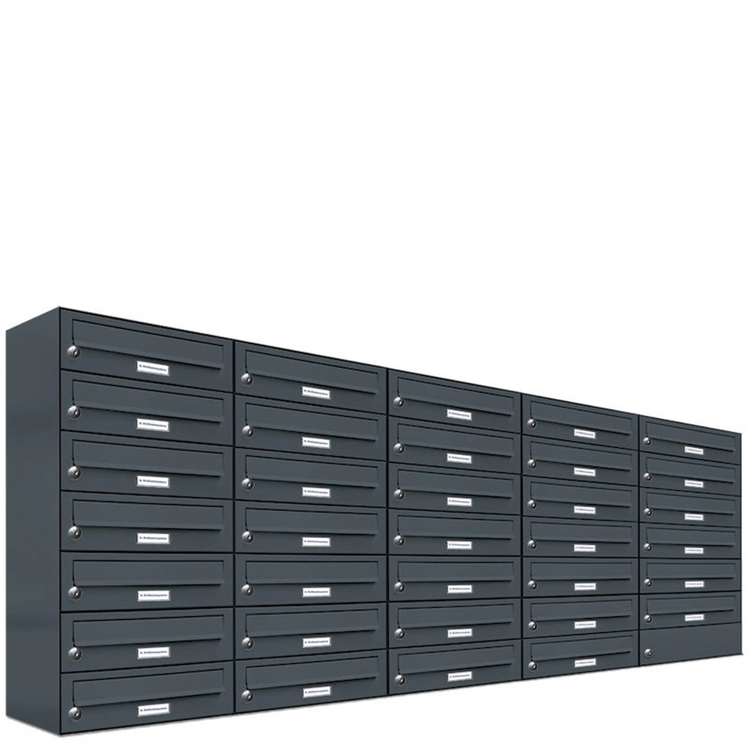 Briefkasten, Parteien: 34, Aufputzmontage, BxHxT: 153,340 x 80,5 x 27,5 cm