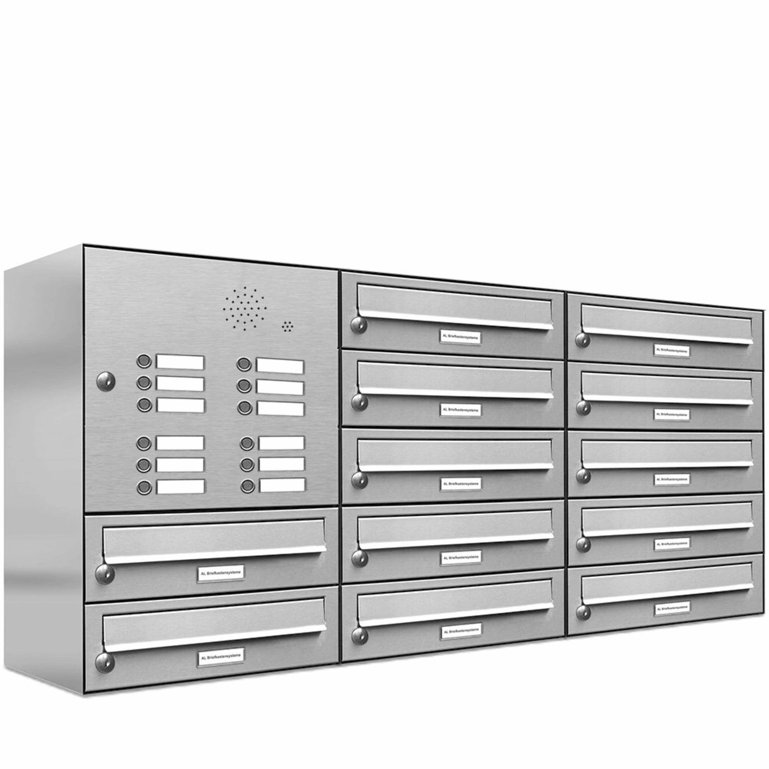 Briefkasten, Parteien: 12, Aufputzmontage, BxHxT: 153,90 x 57,5 x 27,5 cm