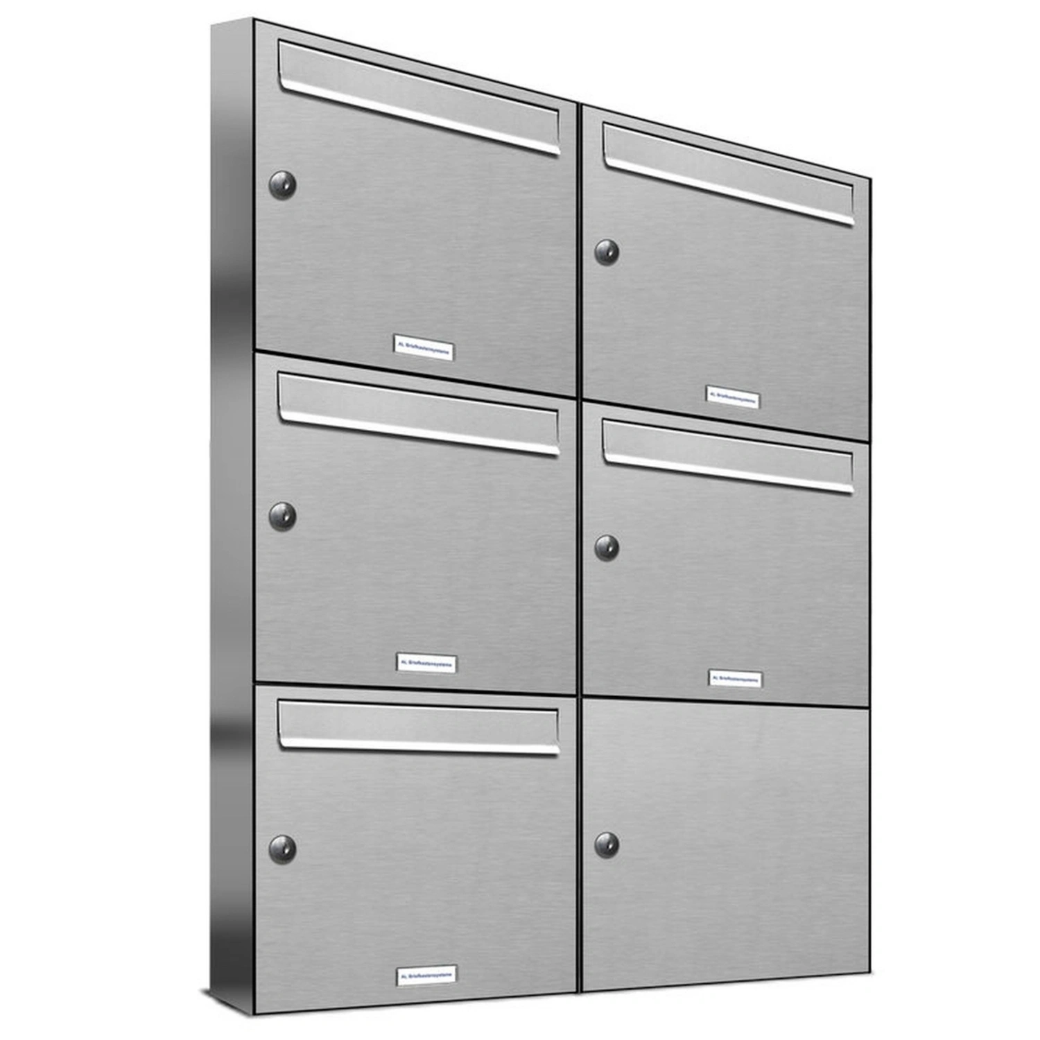 Briefkasten, Parteien: 5, Aufputzmontage, BxHxT: 153,442 x 102,6 x 11,6 cm