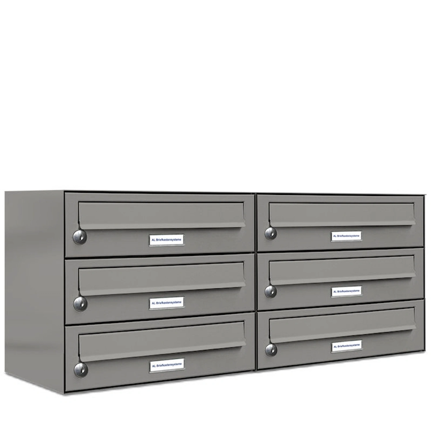 Briefkasten, Parteien: 6, Aufputzmontage, BxHxT: 153,338 x 34,5 x 27,5 cm