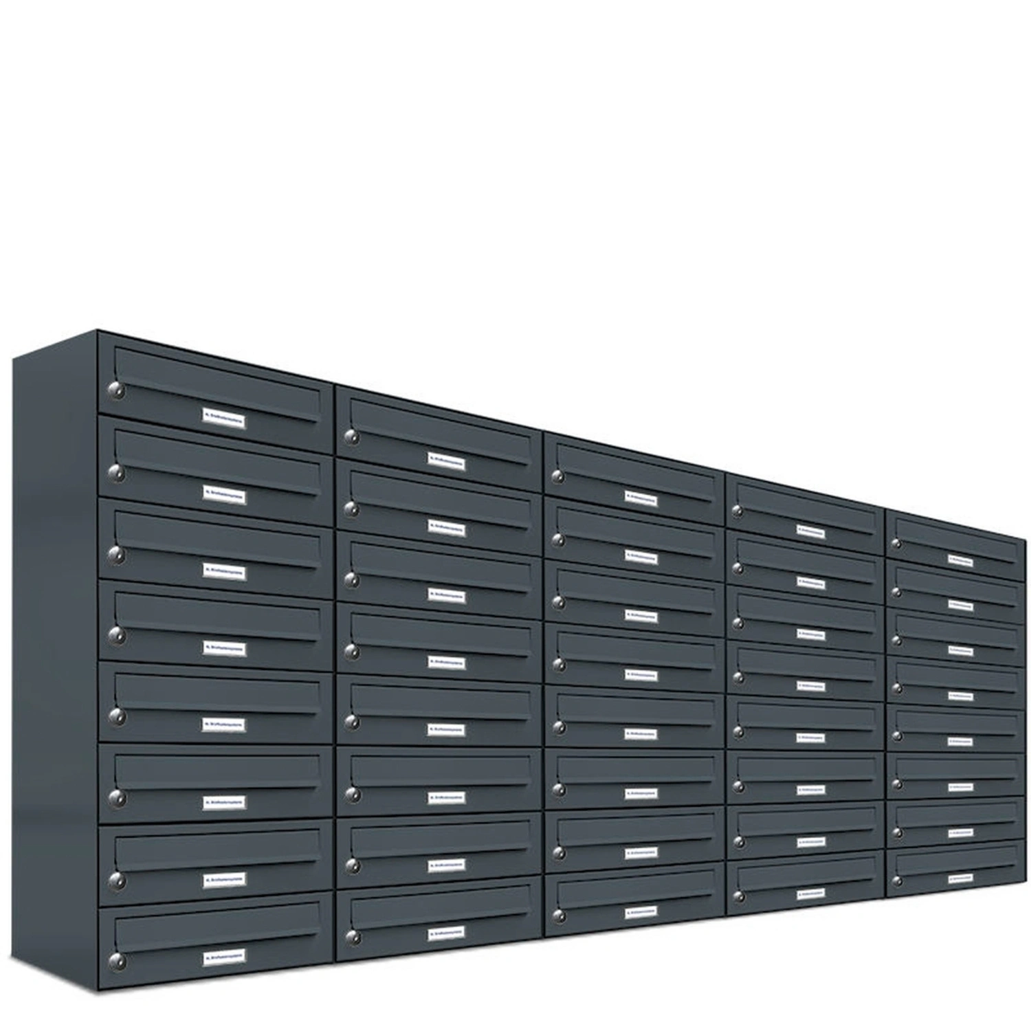 Briefkasten, Parteien: 40, Aufputzmontage, BxHxT: 153,445 x 92,0 x 27,5 cm