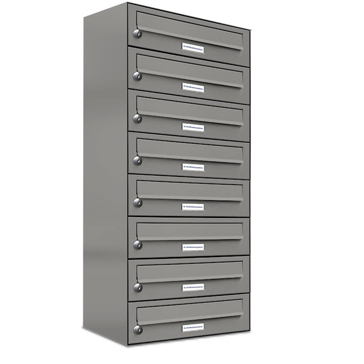 Briefkasten, Parteien: 8, Aufputzmontage, BxHxT: 153,224 x 92,0 x 27,5 cm