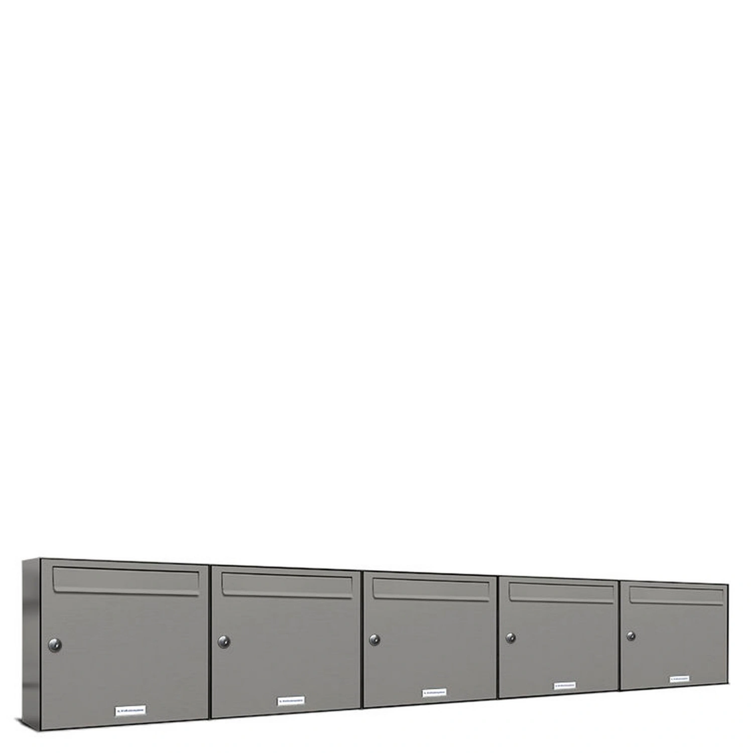 Briefkasten, Parteien: 5, Aufputzmontage, BxHxT: 153,286 x 34,5 x 11,6 cm