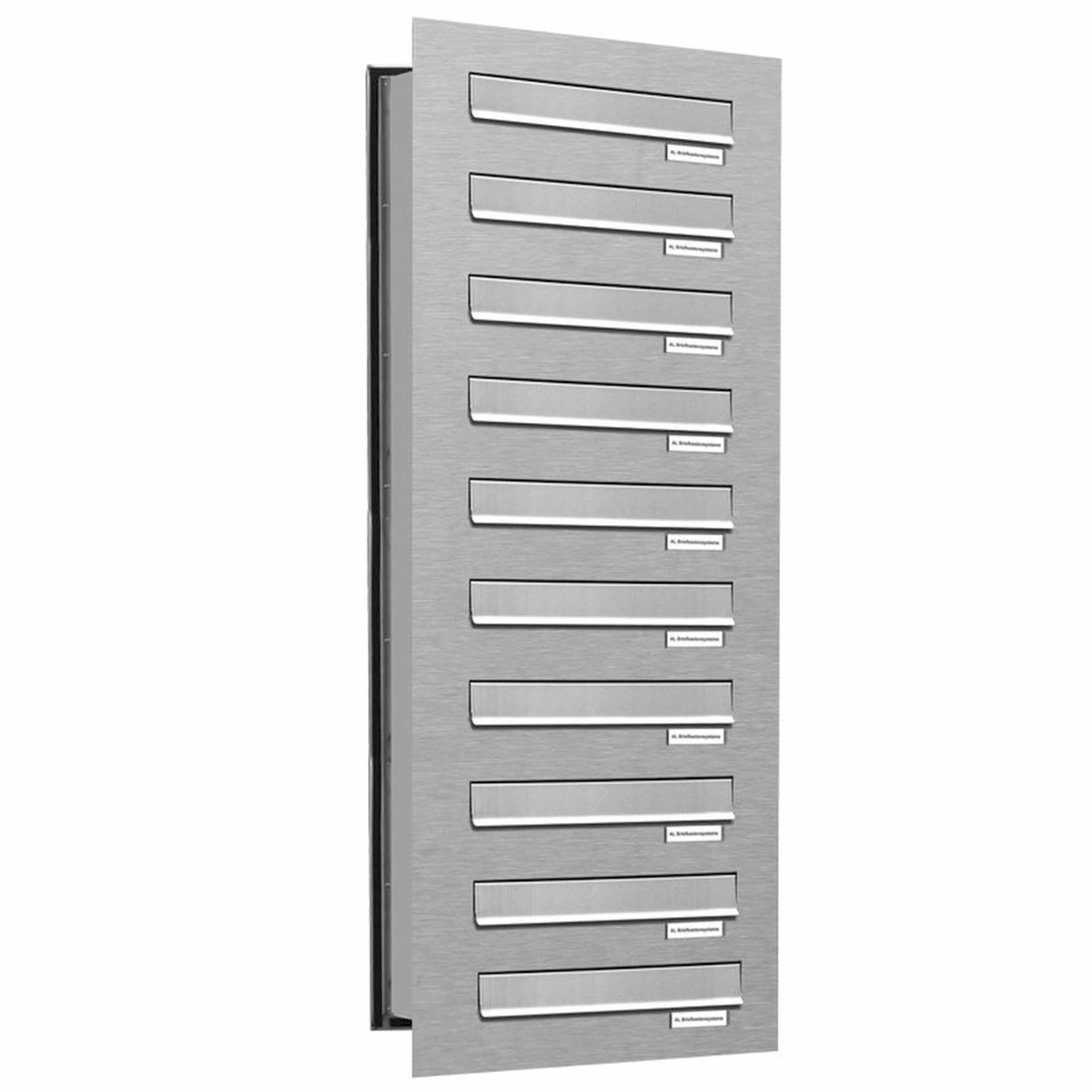 Briefkasten, Parteien: 10, Mauerdurchwurf, BxHxT: 38,5 x 115 x 48,0 cm