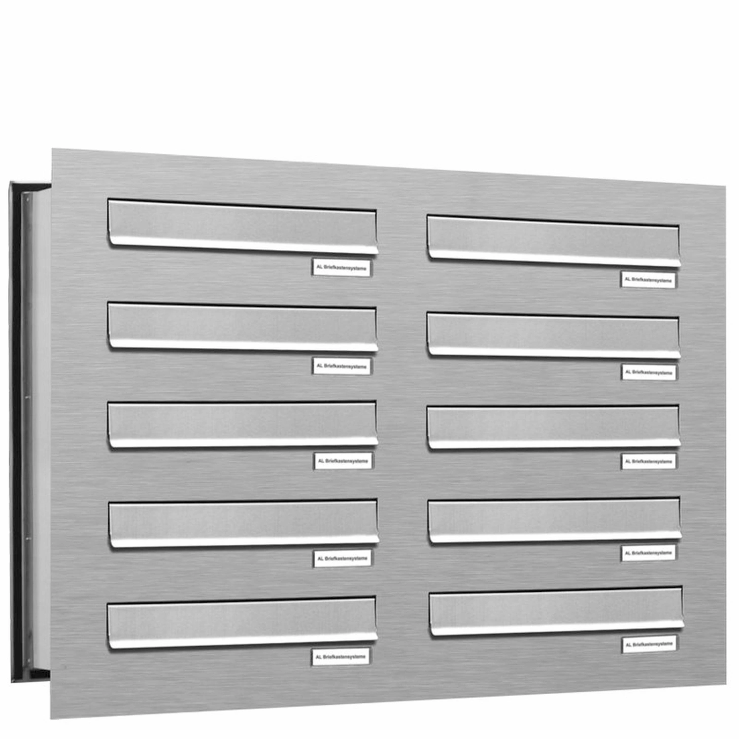Briefkasten, Parteien: 10, Mauerdurchwurf, BxHxT: 76,8 x 57,5 x 48,0 cm